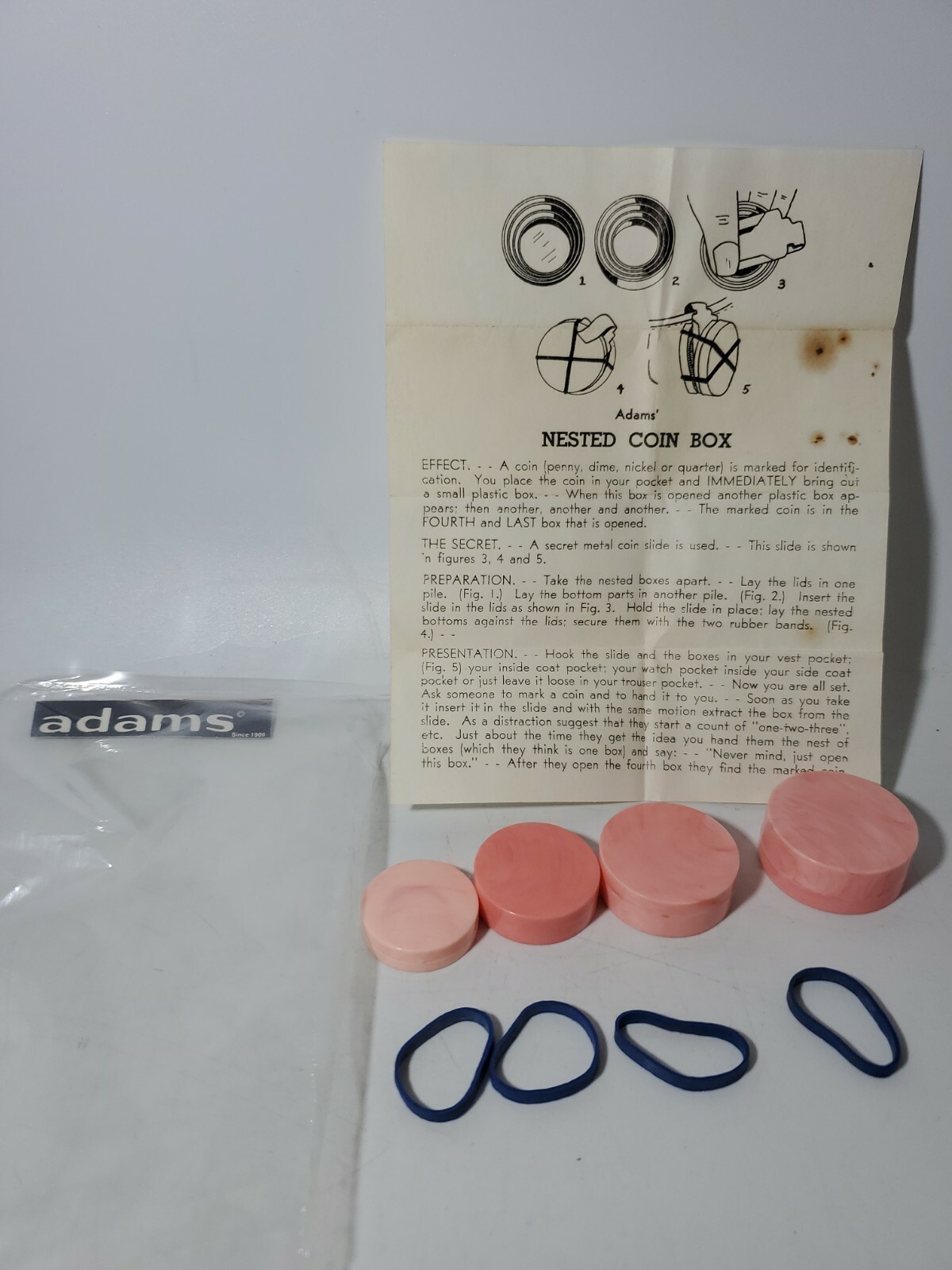 Vintage 1950's-60's S.S. Adam's Company Nested Coin Box Trick Set RARE Vintage 1950's-60's S.S. Adam's Company Nested Coin Box Trick Set RARE