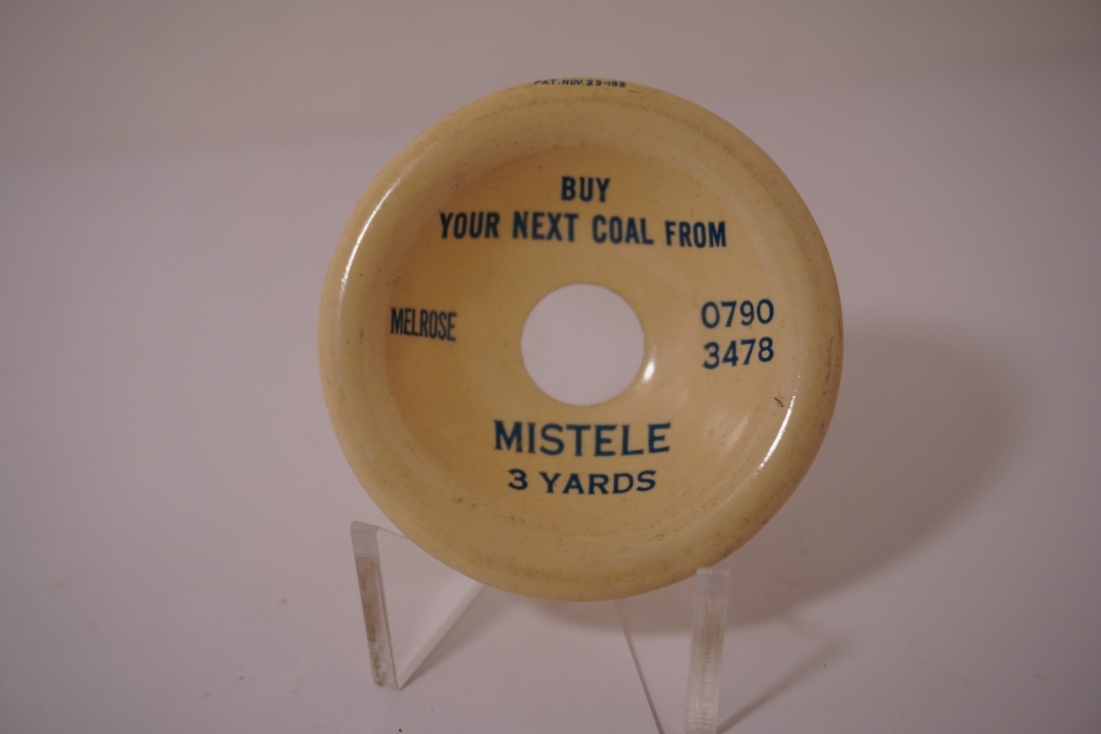 A Scarce & Original Celluloid Candlestick Advertise Attachment in Good Condition