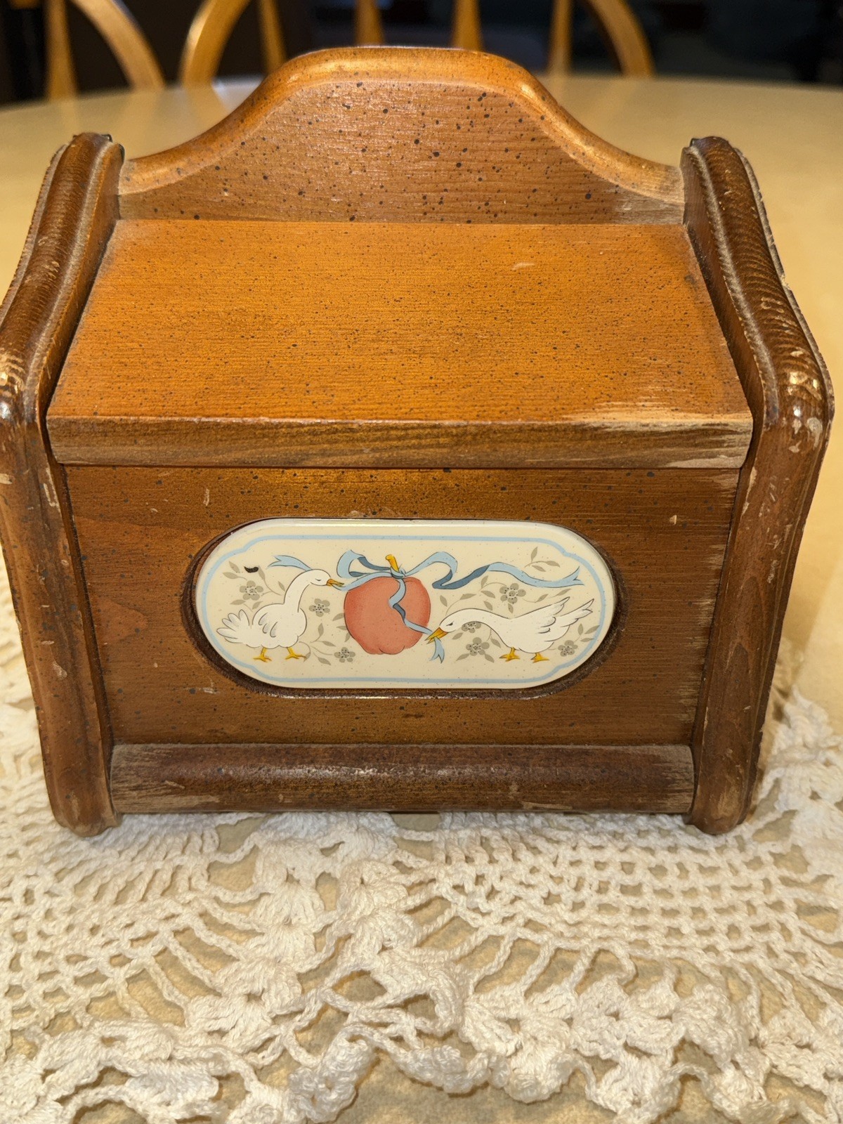 Vintage International Marmalade Geese Wooden Recipe Box