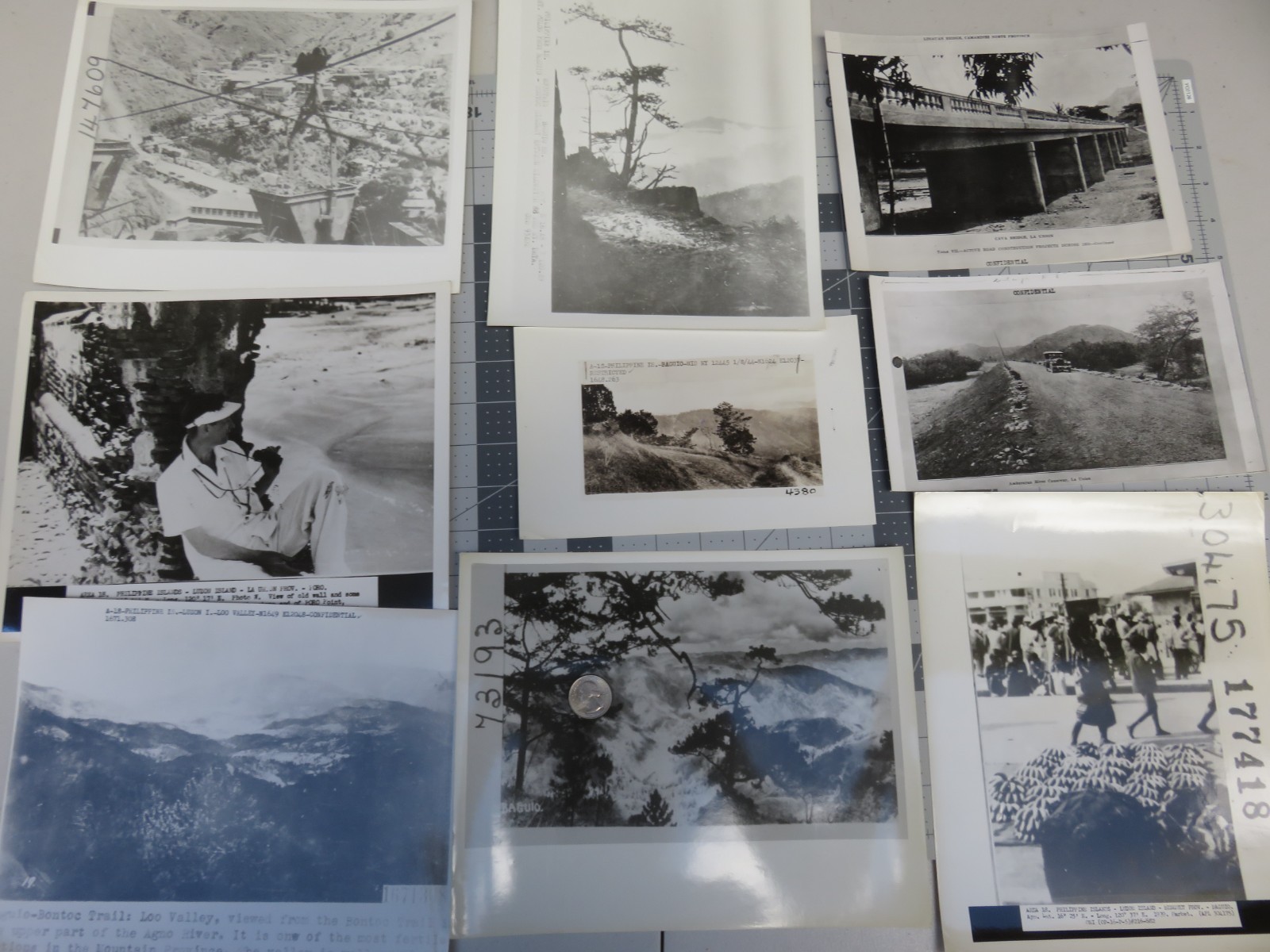 WW2 Philippines Photograph Luzon Island OSS AGS Baguio Road Lot of 9 Photos