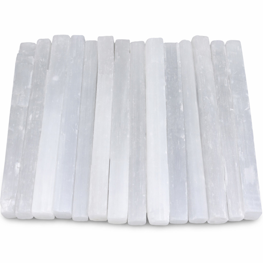 Selenite Crystal Wands Bulk 2 4 6 8 Inch Sticks Wholesale Healing Energy