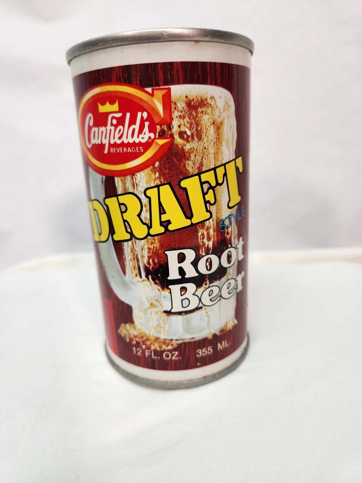 Vintage Canfield\'s Draft Style Root Beer 12oz Soda Pop Can Empty Pull Tab 1970s Vintage Canfield\'s Draft Style Root Beer 12oz Soda Pop Can Empty Pull Tab 1970s