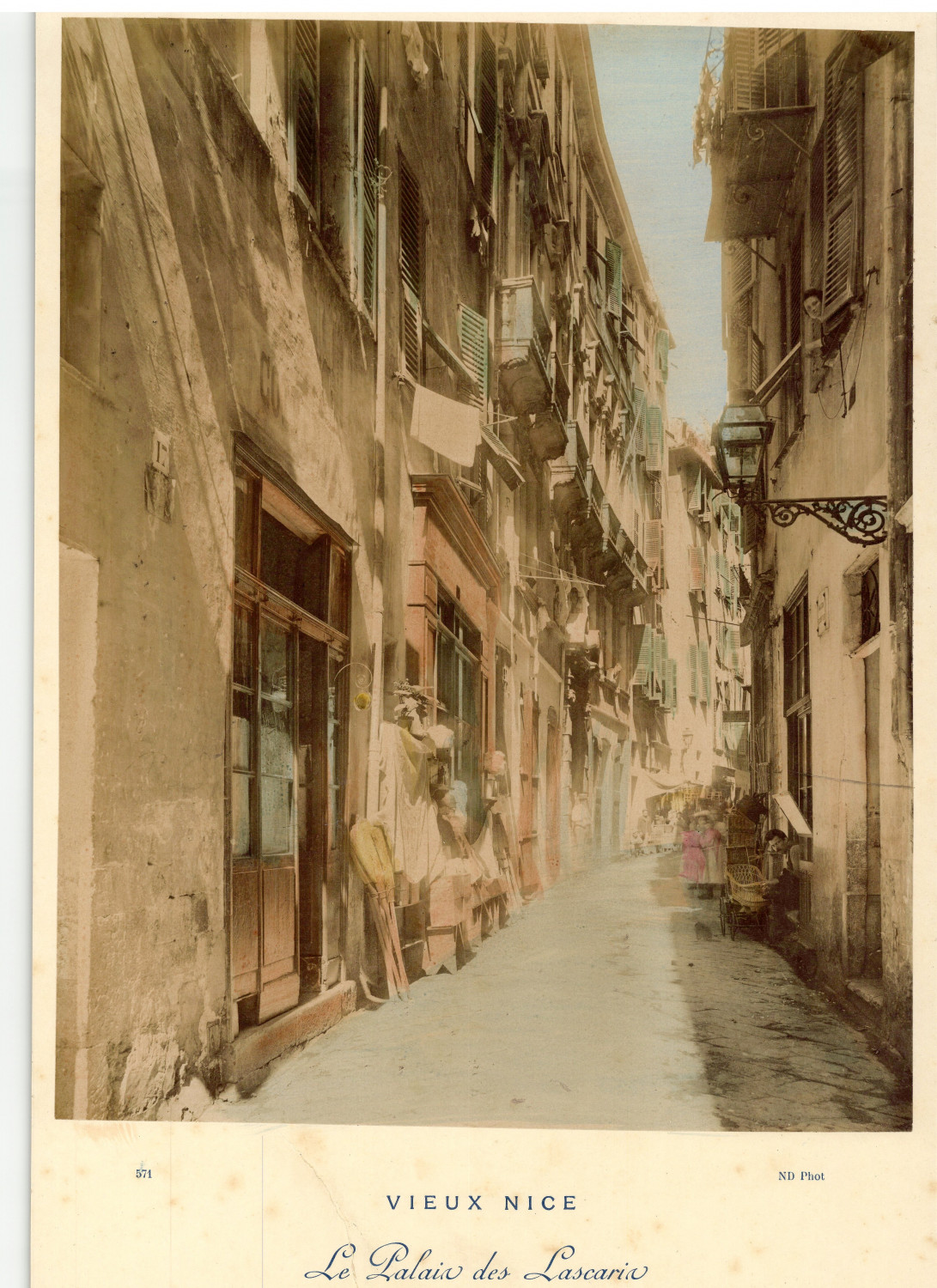 France, Old Nice, Le Palais des Lascaris Original Vintage Print Album Print France, Old Nice, Le Palais des Lascaris Original Vintage Print Album Print