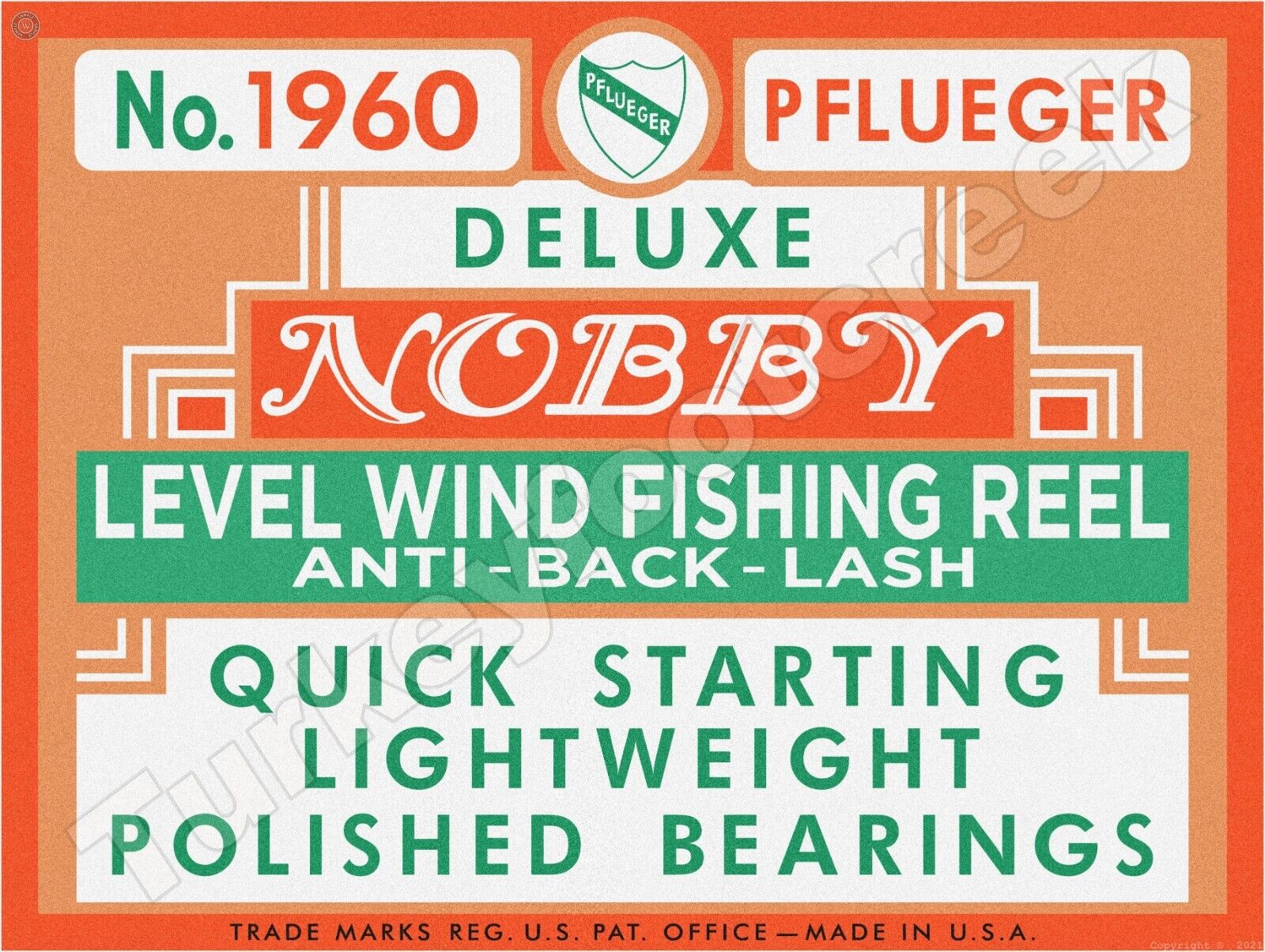 Pflueger Deluxe Nobby Level Wind Fishing Reel 18
