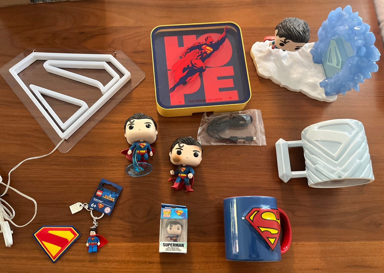 Superman Massive Lot Funko Pops Lego Keychain Mugs USB Lights James Gunn