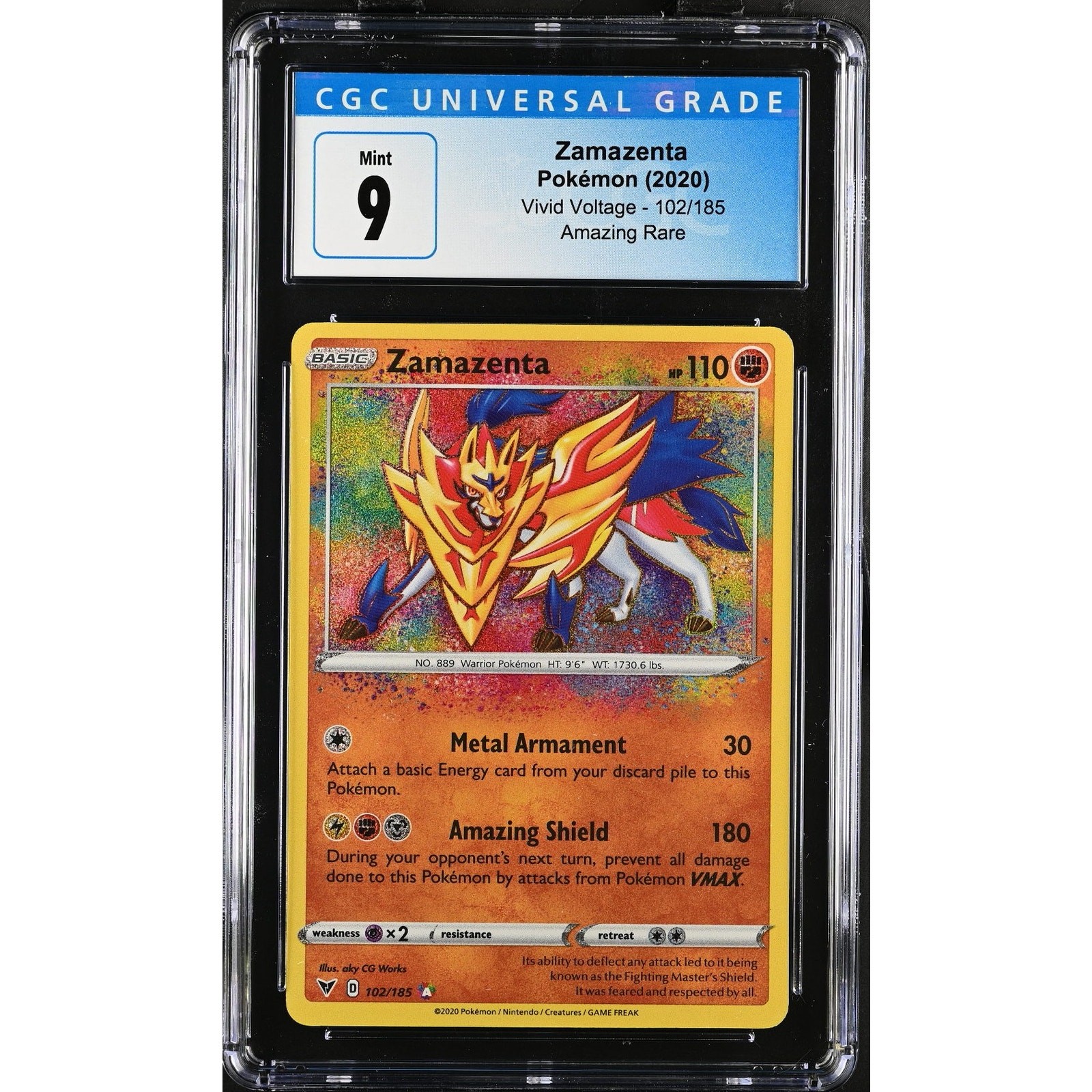 Pokémon Vivid Voltage Zamazenta 102/185 2020 cgc 9 Pokémon Vivid Voltage Zamazenta 102/185 2020 cgc 9