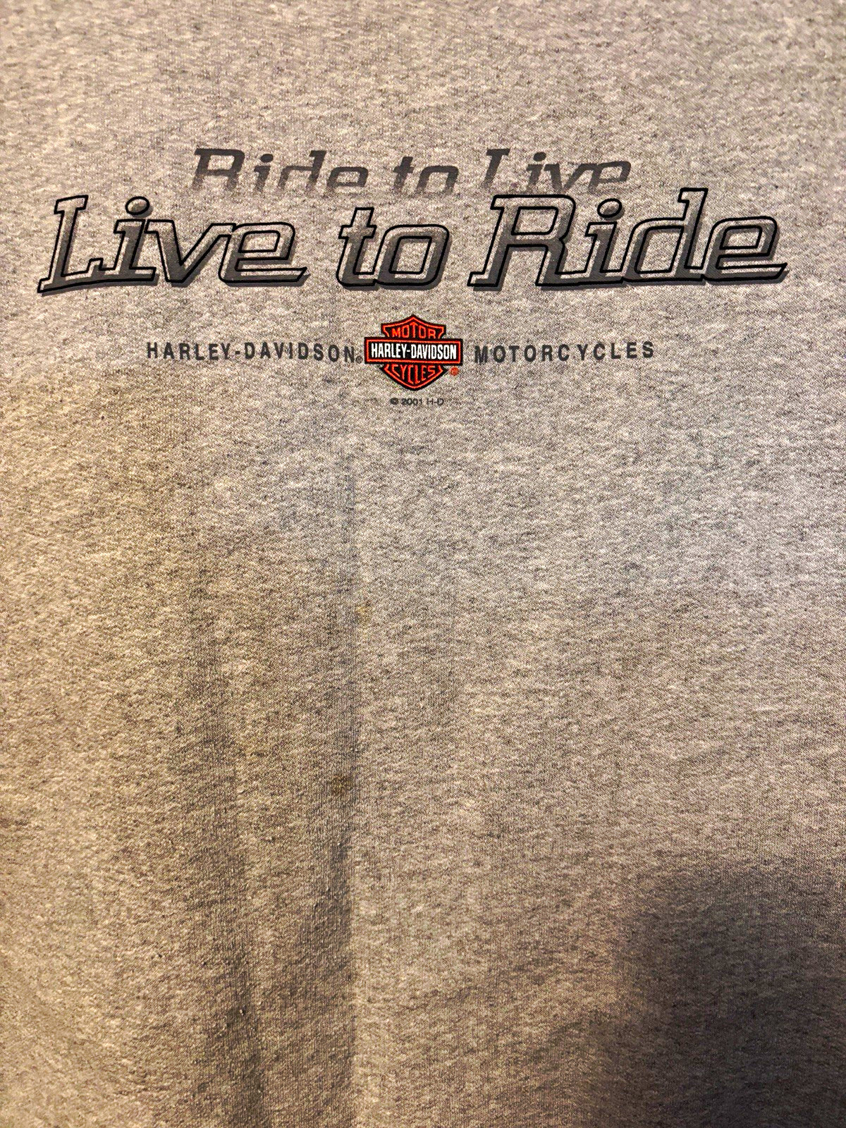 Harley-Davidson Fischer’s H-D Elgin IL Live to Ride Gray Sleeveless Shirt