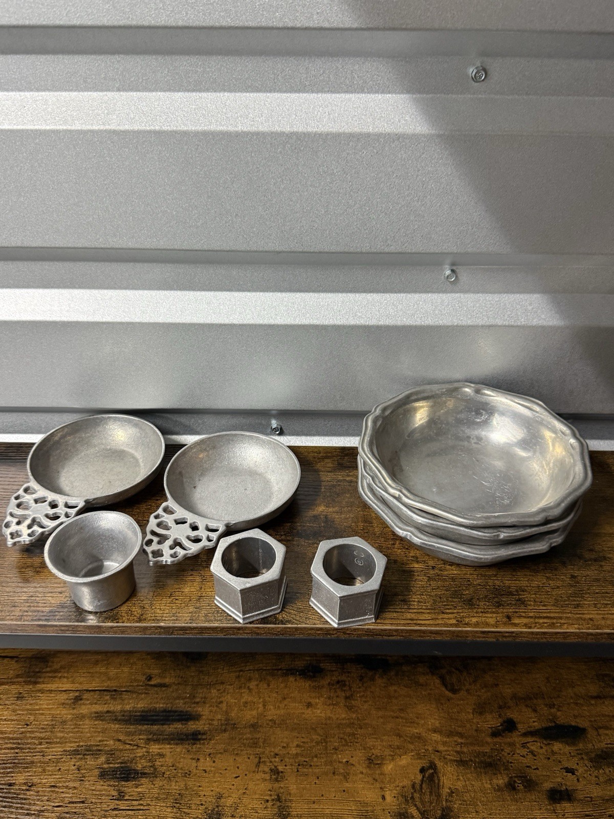 Vintage Wilton Armetale Pewter Serving Dish Bowl Lot 9 Pieces USA