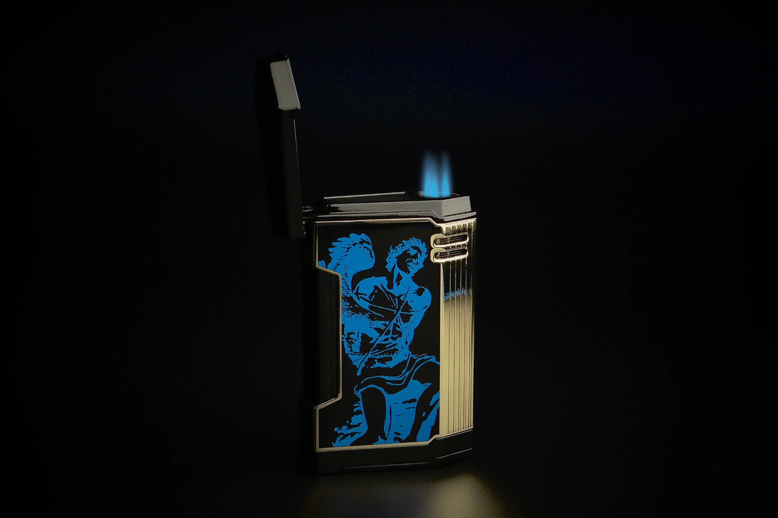 Prometheus Magma TR1 LE'24 NEVER BACK DOWN Black Blue CIGAR LIGHTER