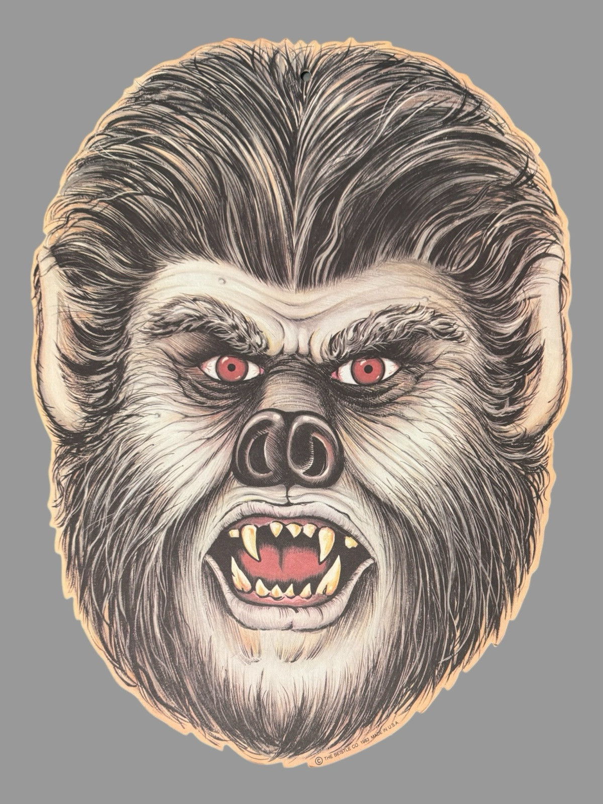 Vintage 1983 Beistle Co. Die Cut Double Sided Halloween Decoration Wolf Man Vintage 1983 Beistle Co. Die Cut Double Sided Halloween Decoration Wolf Man