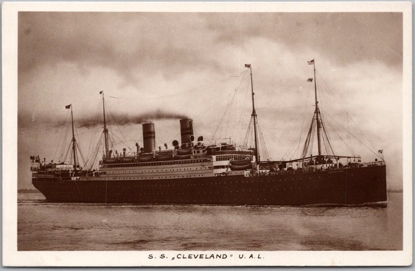 Vintage 1910s HAMBURG-AMERICA LINE Real Photo RPPC Postcard \