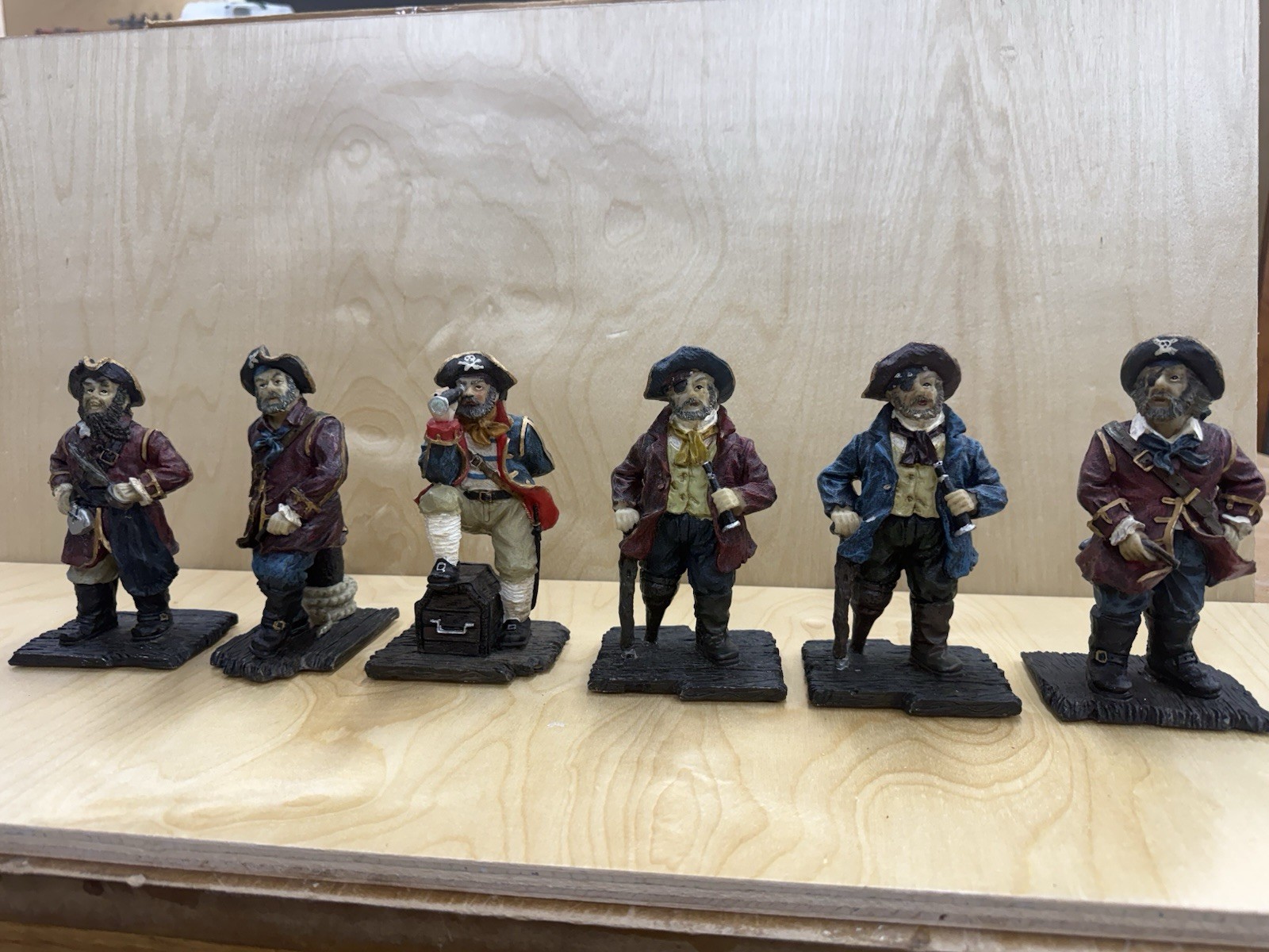 Vintage K’s Collection Nautical Series lot of 6 bearded sea captain figurines