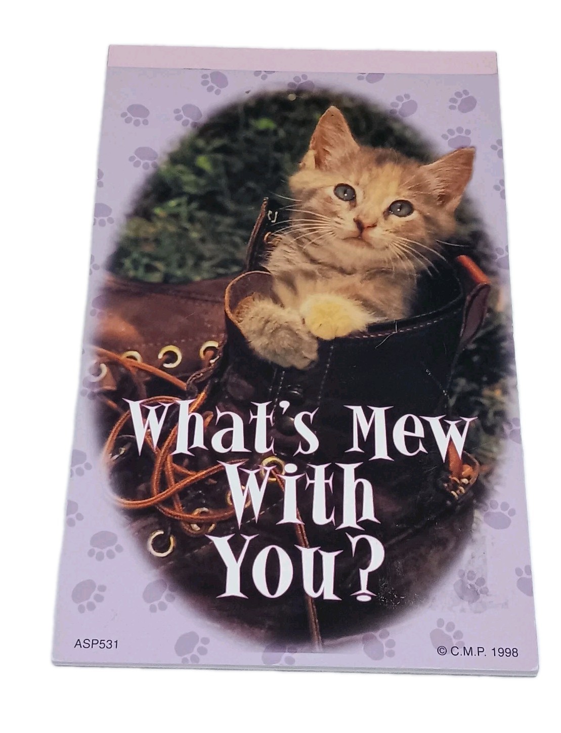 Unused Assorted Stationery Pad ~ Adorable Kittens What\'s Mew With You?