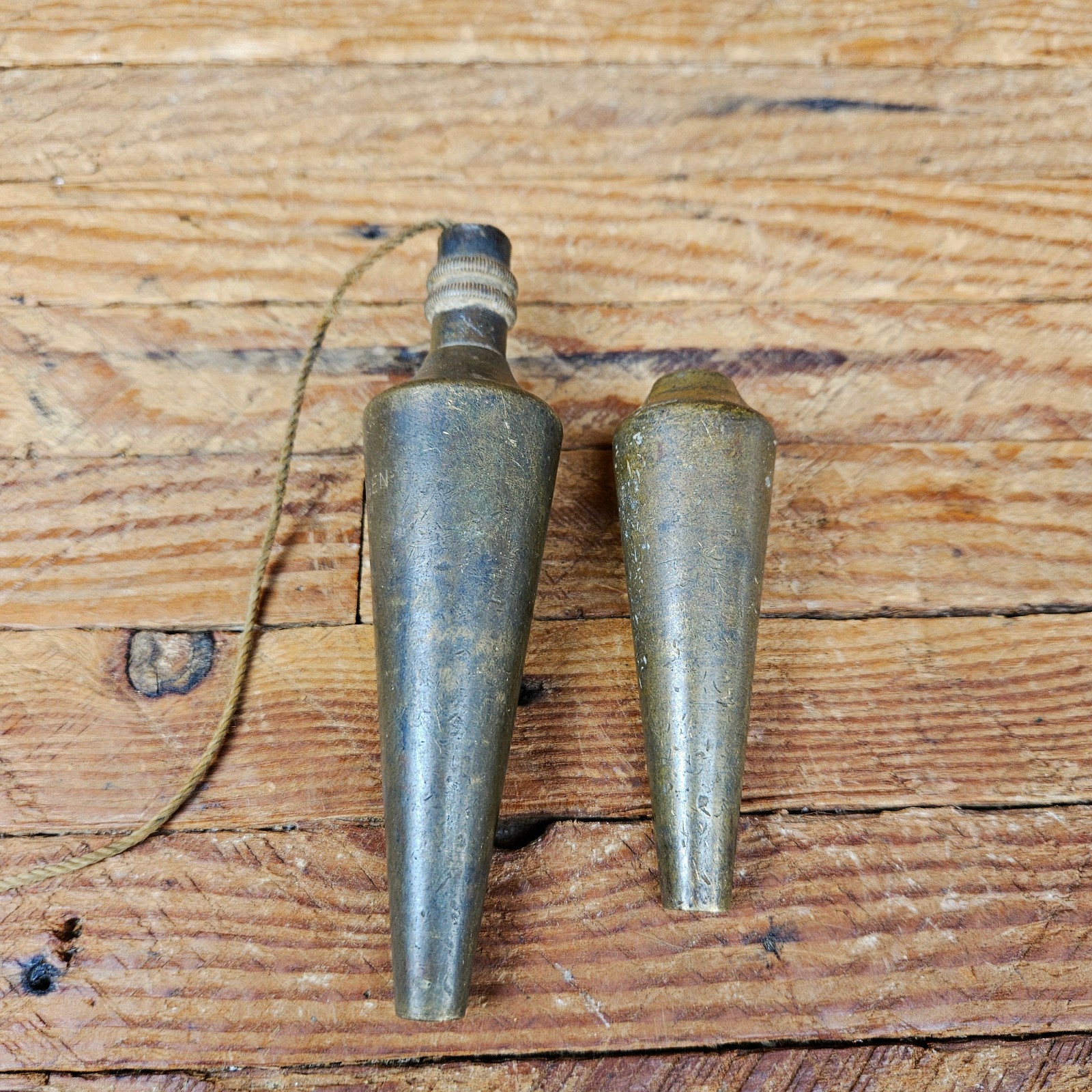 Vintage Dietzgen CS-4811 Point Brass Plumb Bob For Parts 8 oz 12 oz