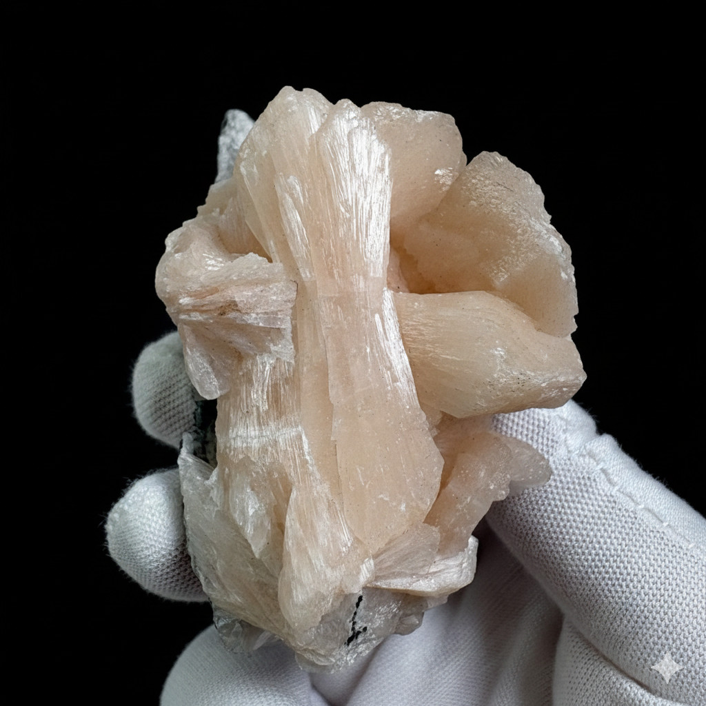 Natural Peach Stilbite Cluster India Crystal Raw Mineral Specimen Cleansing
