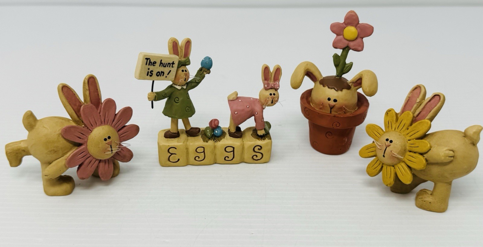 Blossom Bucket Bunny Flower Pot Sunflowers Farmhouse Suzi Skoglund Lot Of 4