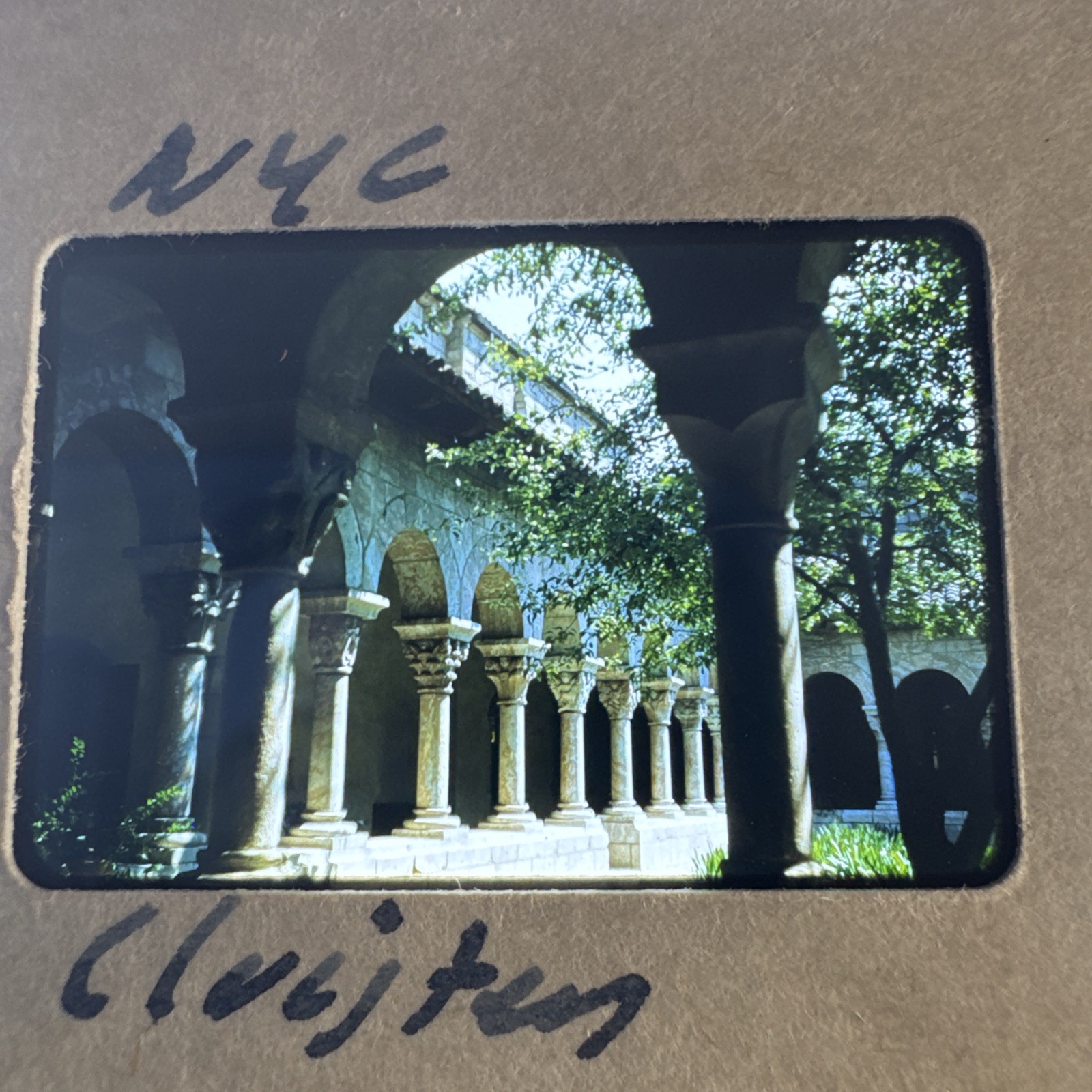 Vintage Red Border 35mm Slide The Cloisters NYC Medieval Arches Vintage Red Border 35mm Slide The Cloisters NYC Medieval Arches