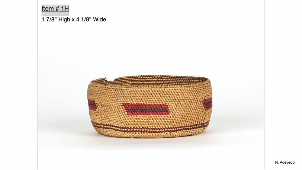 Makah basket with lid; 2 1/2 Makah basket with lid; 2 1/2