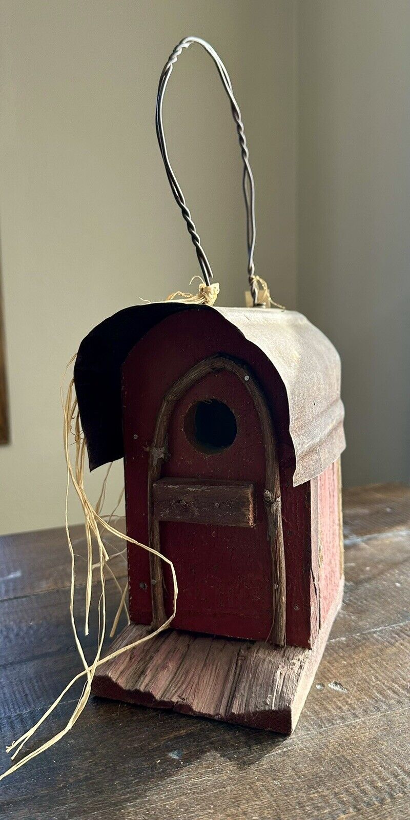 Rustic Unique Tin & Barn Wood Birdhouse Built  Materials Salvaged From Tornado