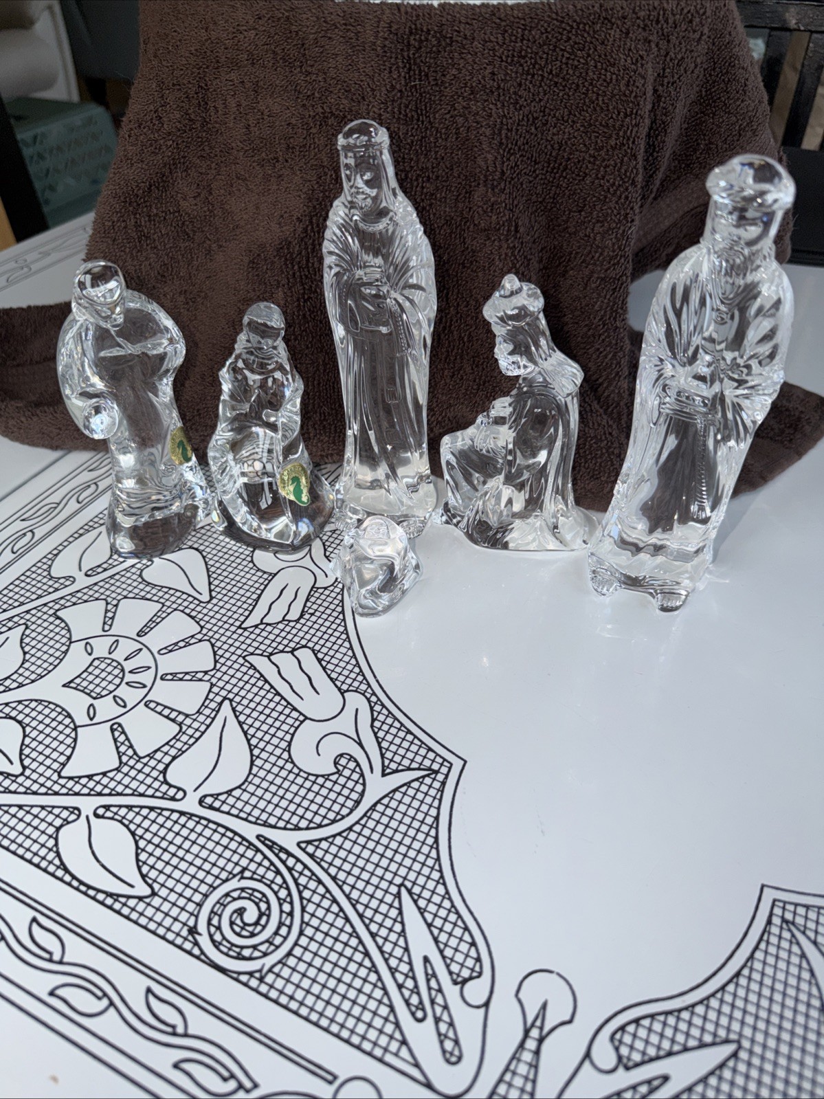 Waterford Lead Crystal Holy Family Nativity Set of 6 Waterford Lead Crystal Holy Family Nativity Set of 6