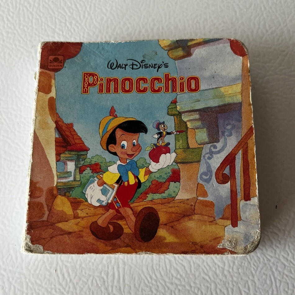 Walt Disney’s Pinocchio Little Nugget Board Book 1992 Golden Book