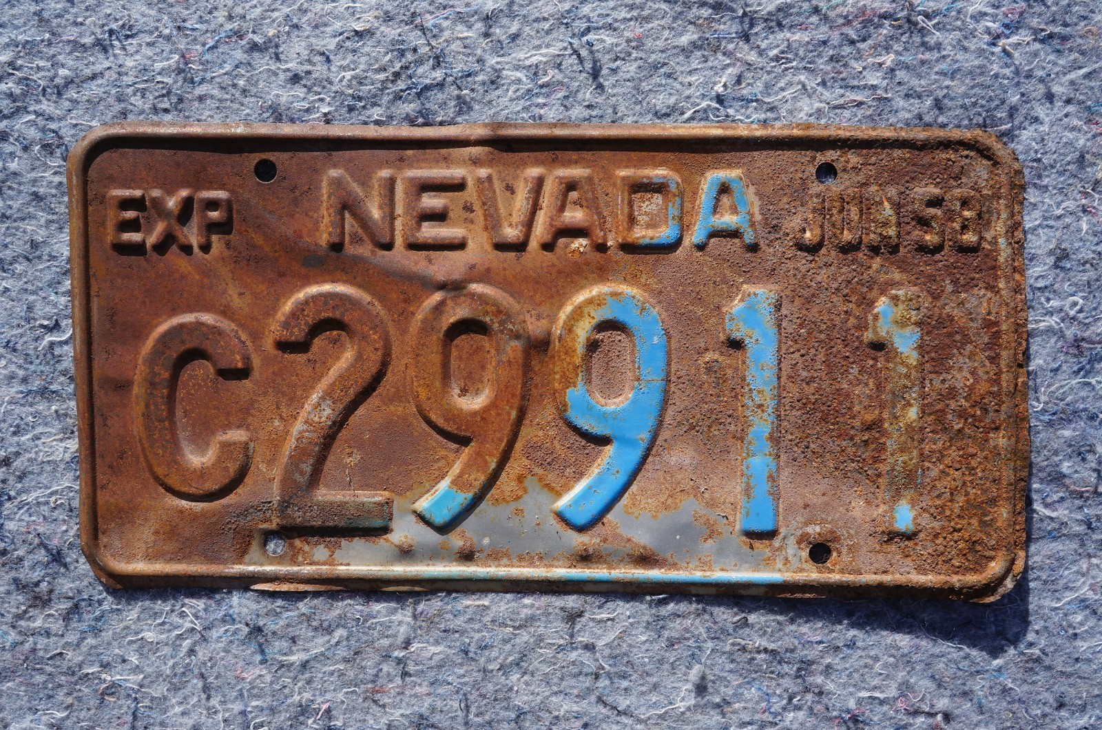 1958 Nevada License Plate 1958 Nevada License Plate