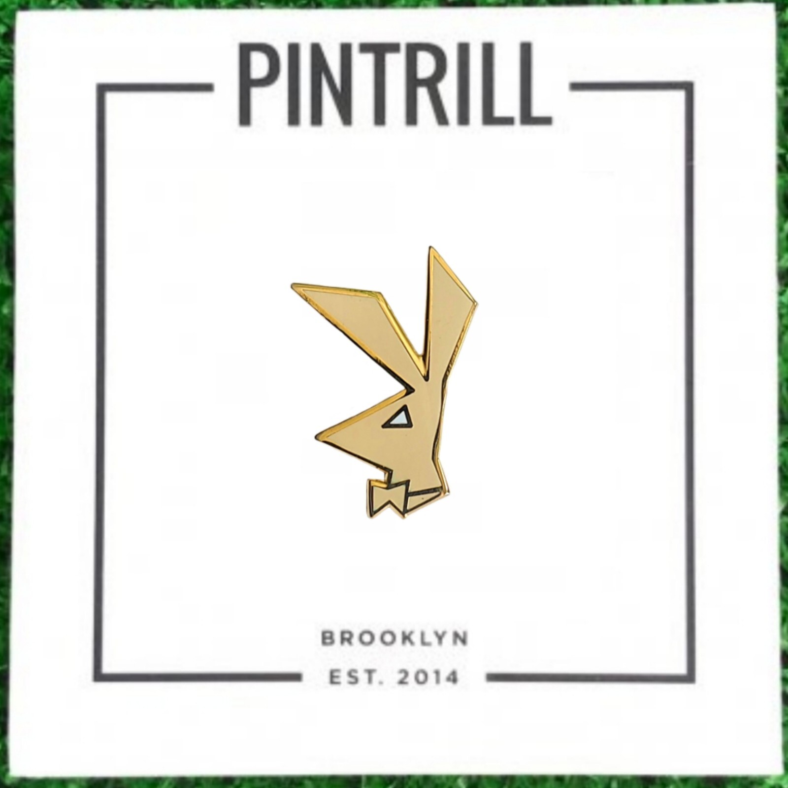 ⚡RARE⚡ PINTRILL x NATUREL Gold Playboy Bunny Pin *BRAND NEW* 🐇