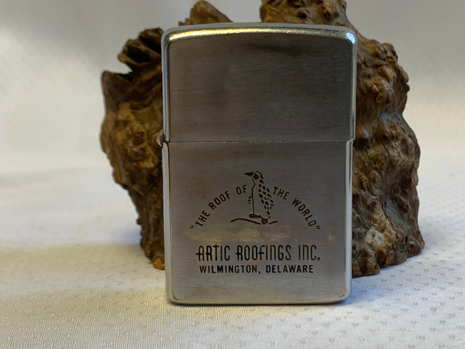 Vtg 1967 Zippo Lighter Vietnam Era Artic Roofings Inc. DE Smoking Camping Fire