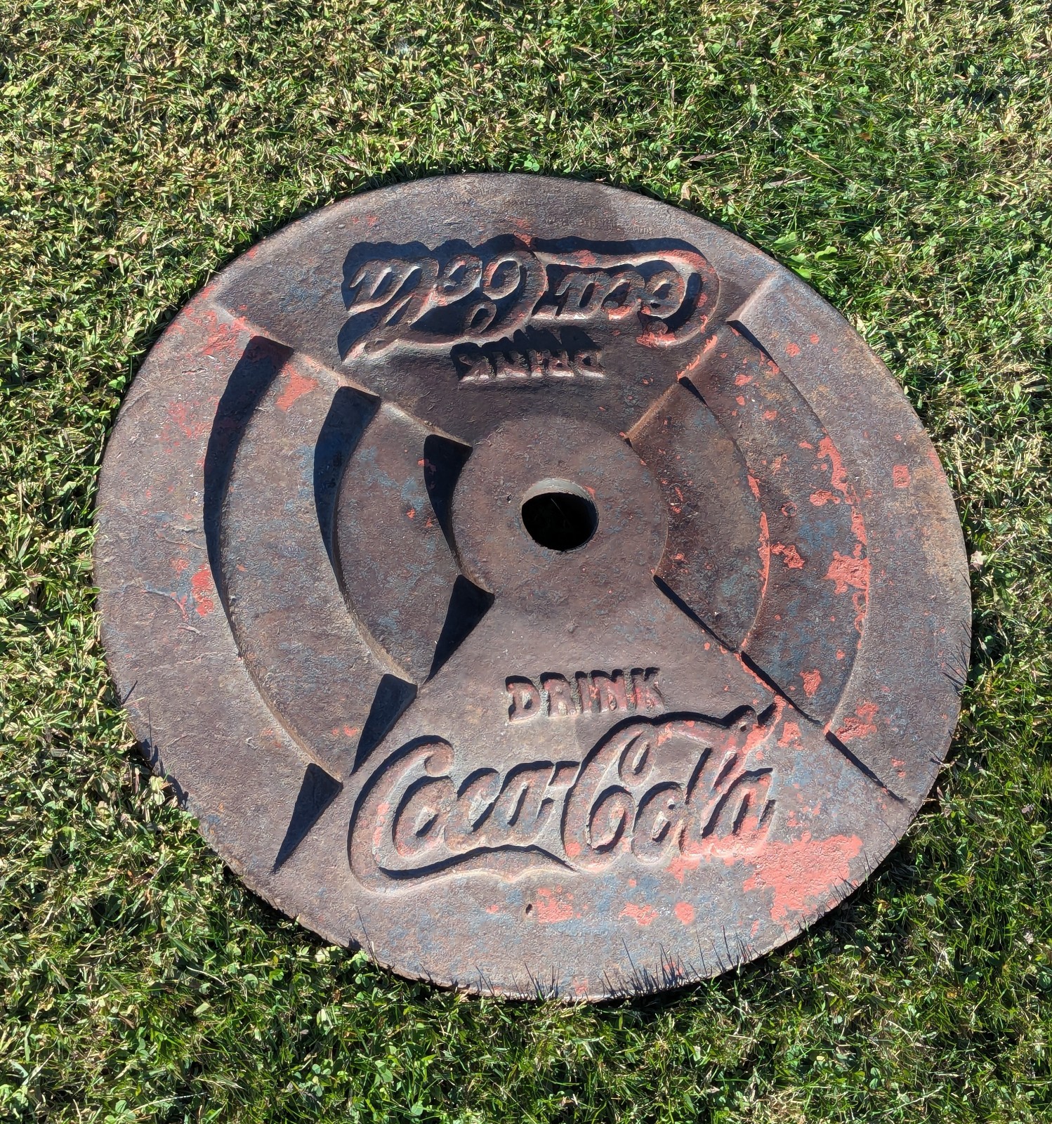 Vtg 1930s/40s Drink Coca Cola Coke Cast Iron Lollipop Sign Stand Display Base Vtg 1930s/40s Drink Coca Cola Coke Cast Iron Lollipop Sign Stand Display Base