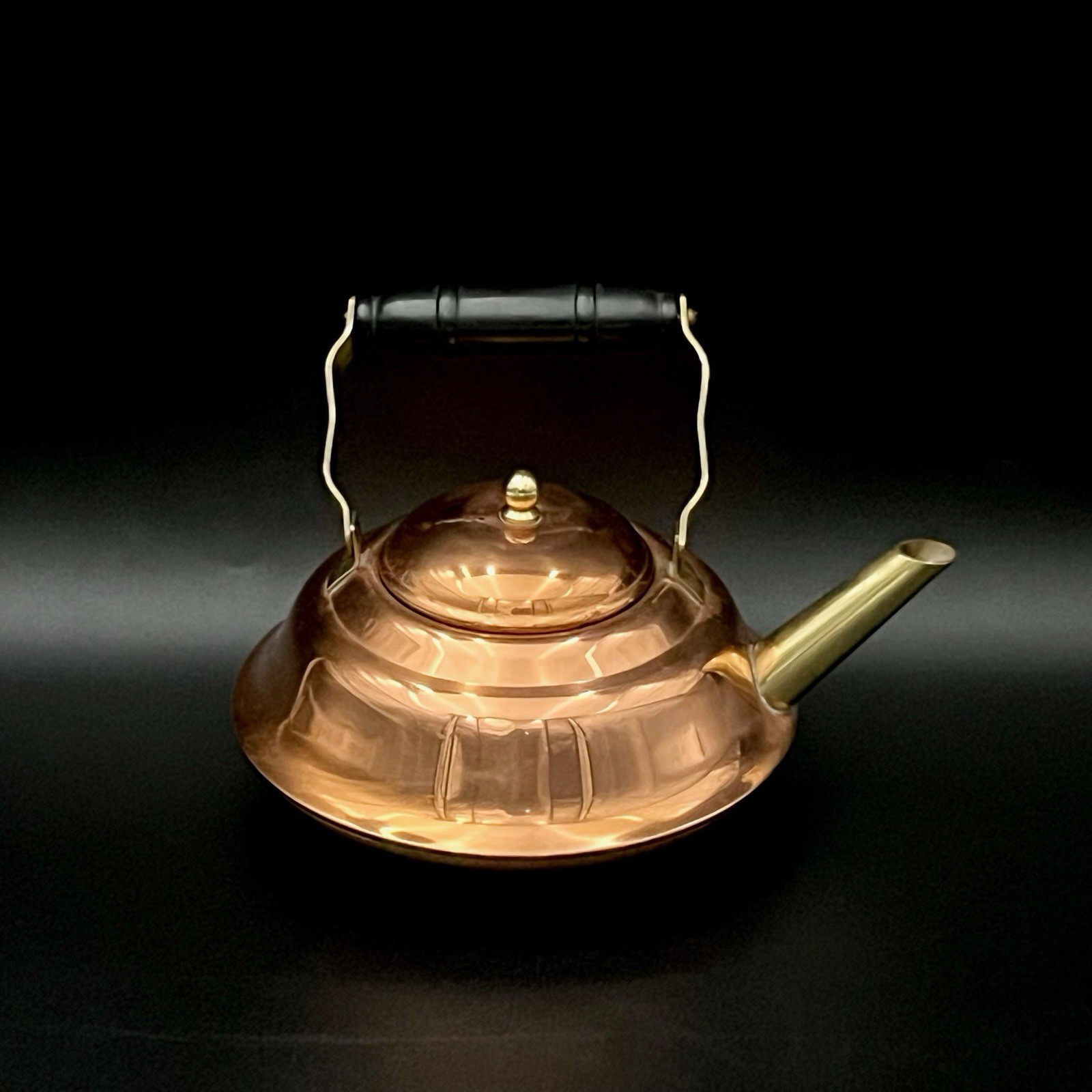 Vintage Copper Teapot w/ Brass/ Wood Handle & Spout Vintage Copper Teapot w/ Brass/ Wood Handle & Spout