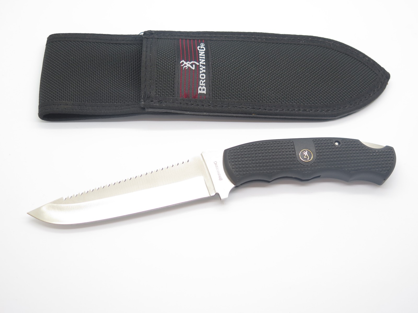 Vtg Browning 616 Seki Japan Swivellok AUS8A Lockback Fixed Saw Hunting Knife Vtg Browning 616 Seki Japan Swivellok AUS8A Lockback Fixed Saw Hunting Knife
