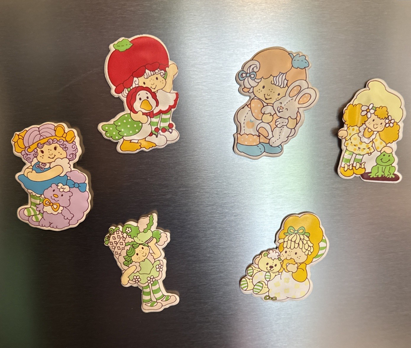 Rare Lot Of 6 Vintage Strawberry Shortcake Vinyl Magnets Various LOOK Rare Lot Of 6 Vintage Strawberry Shortcake Vinyl Magnets Various LOOK