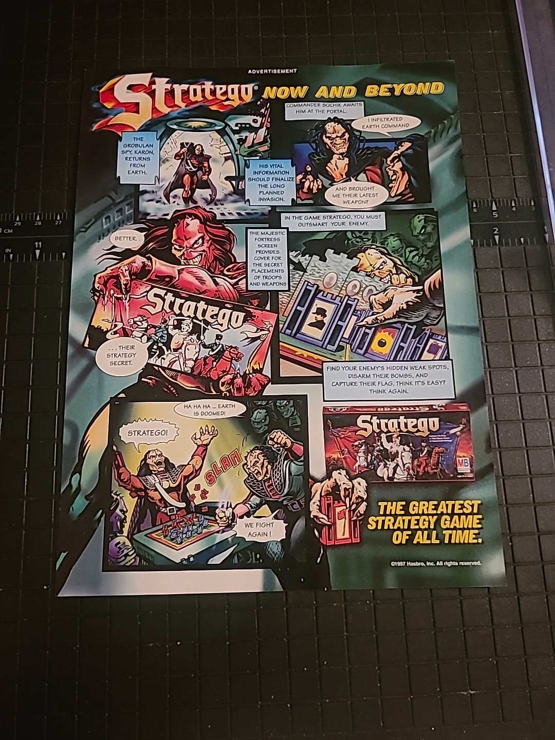 Strategy Stratego Board Game 1990s Print Ad 8x11 Great To Frame 