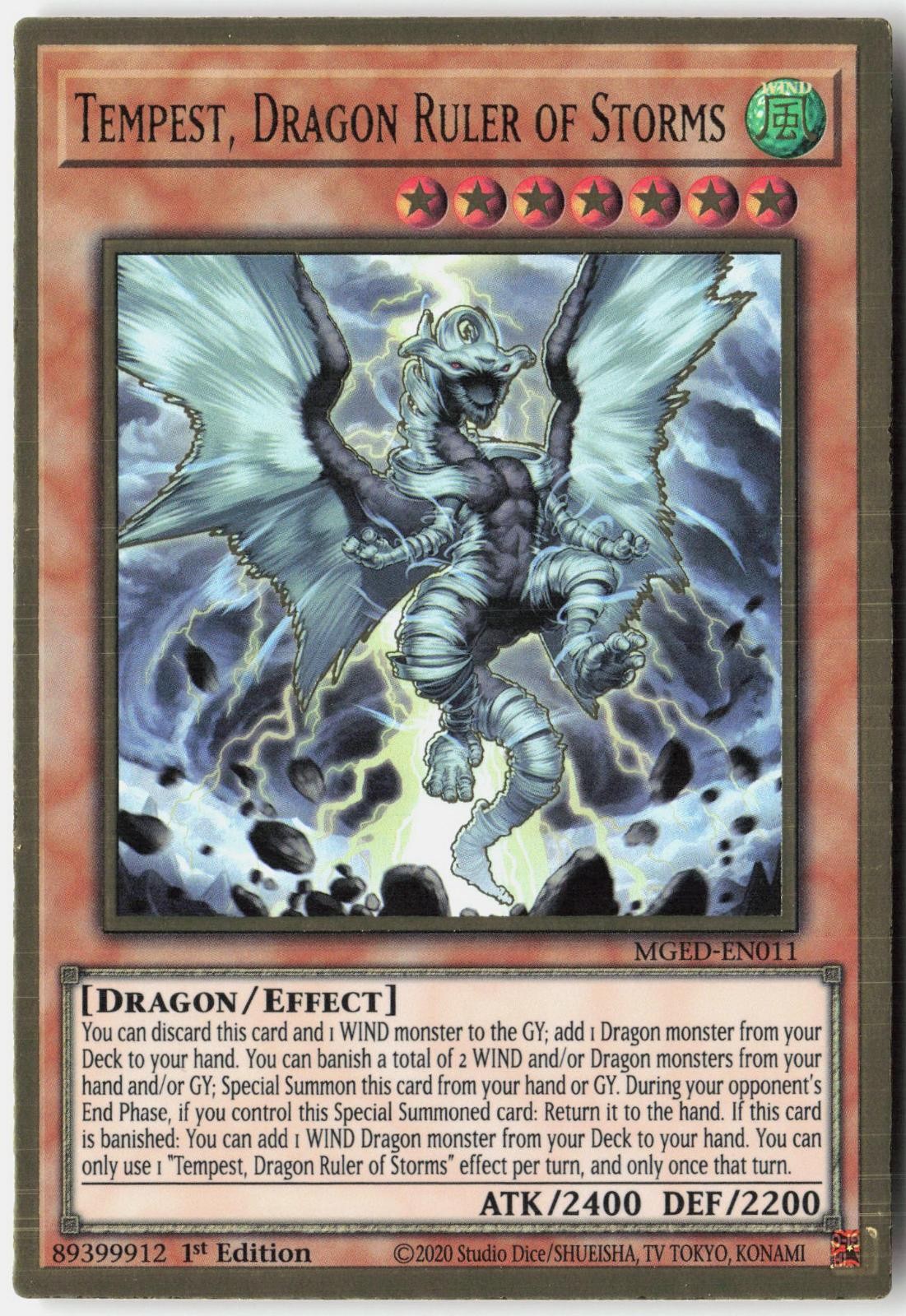 Tempest, Dragon Ruler of Storms MGED-EN011 Yu-Gi-Oh 1st Edition NM