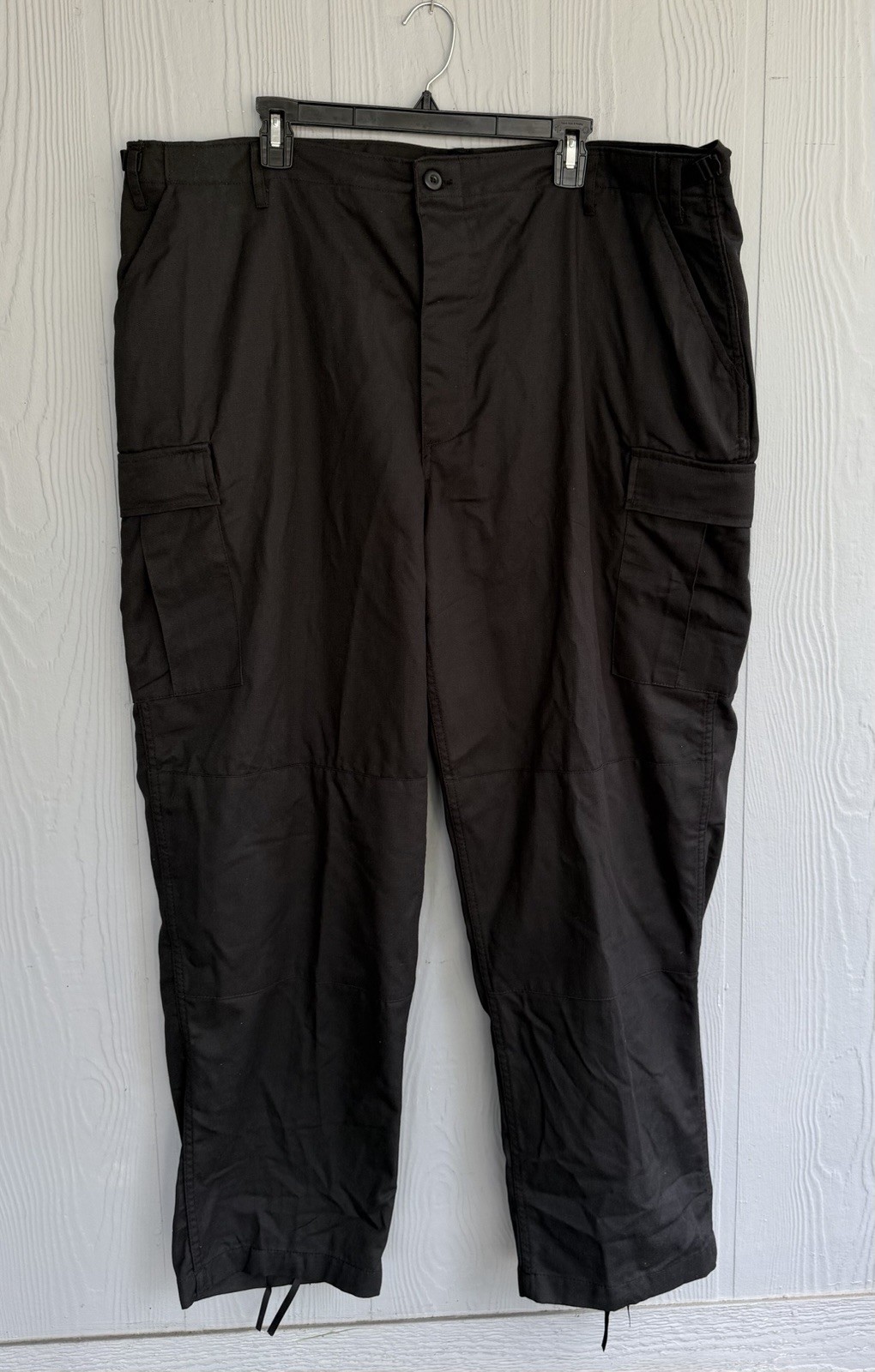 BDU TROUSERS, SOLID BLACK CAMO, ROTHCO USA, 2XL/R, 1999 BDU TROUSERS, SOLID BLACK CAMO, ROTHCO USA, 2XL/R, 1999