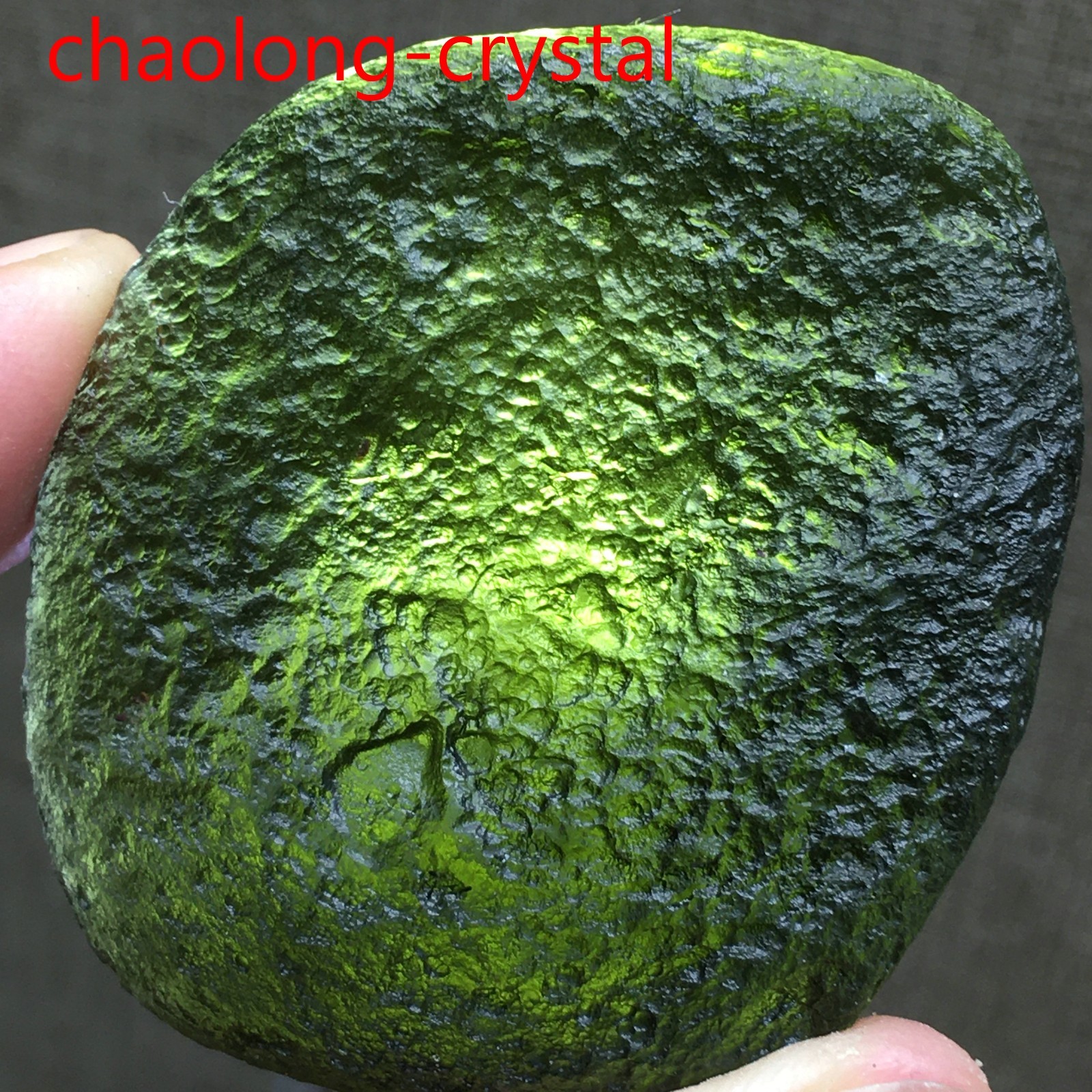175ct Moldavite Genuine Raw Meteorite From Czech Republic PICcertificate