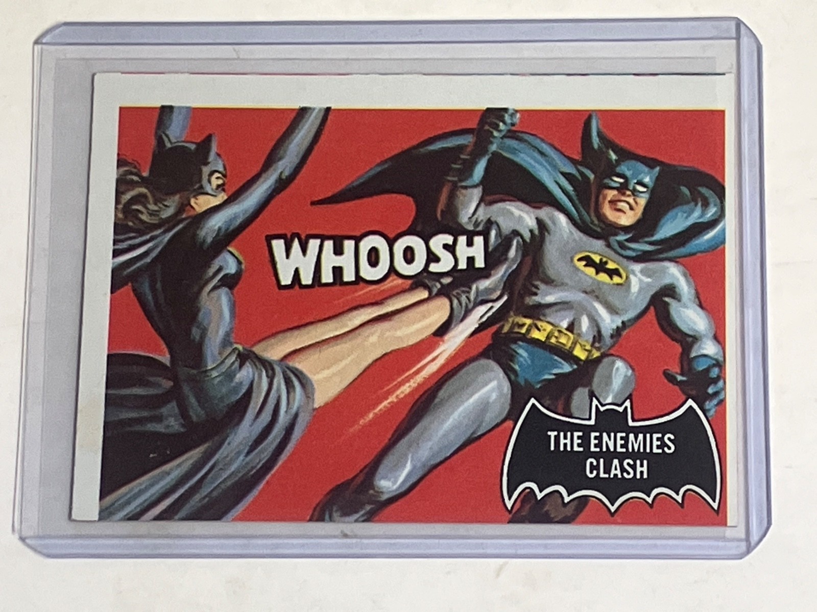 Excellent Vintage Original 1966 Batman #33 The Enemies Clash Card