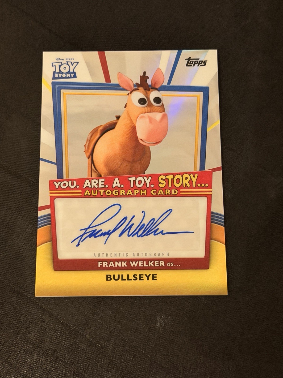 2025 Topps 30 Years of Toy Story Frank Welker Bullseye Autograph Card YRT-FW 2025 Topps 30 Years of Toy Story Frank Welker Bullseye Autograph Card YRT-FW