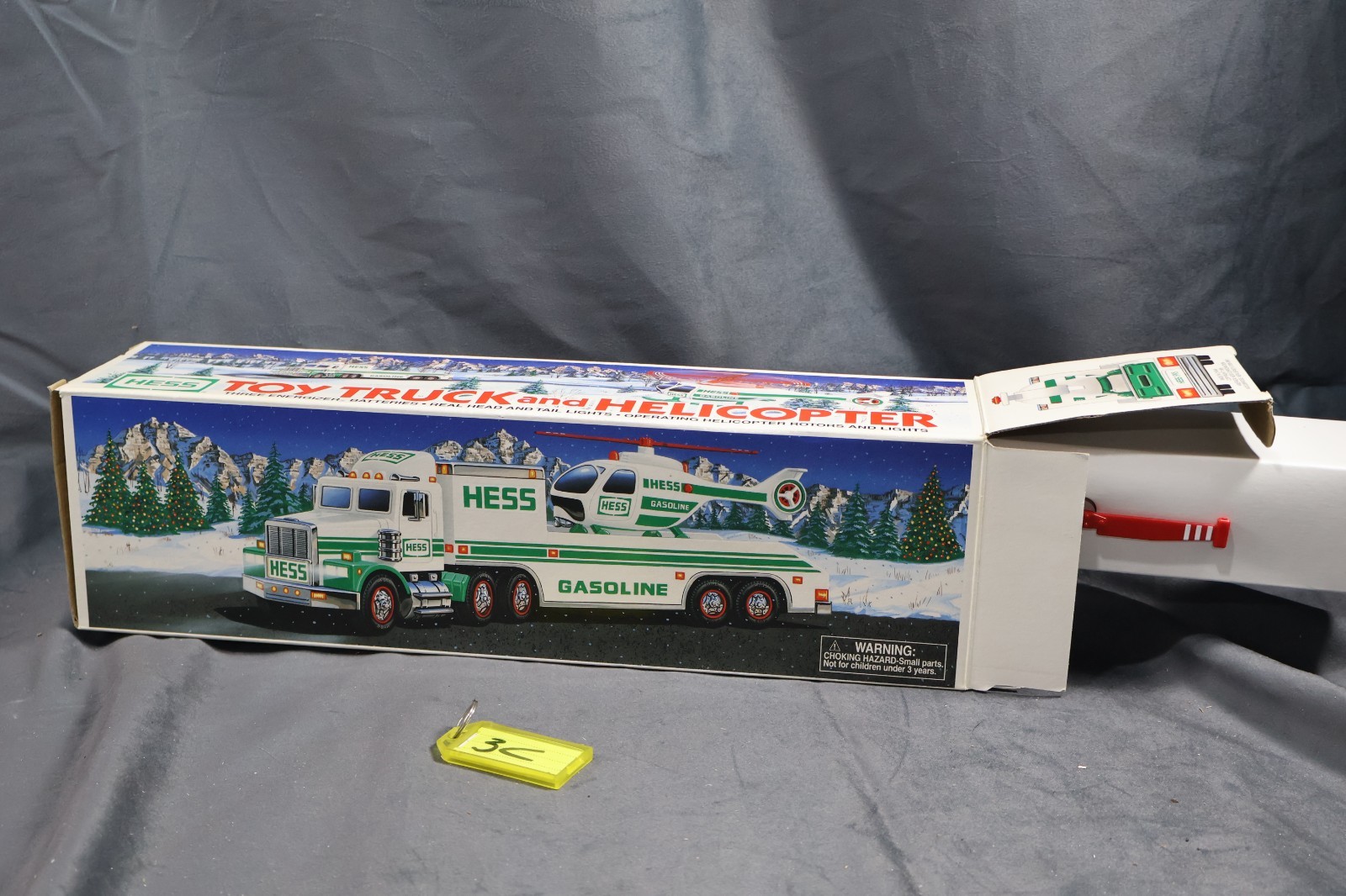 Vintage 1995 Hess Toy Truck and Helicopter with Lights NEW IN BOX