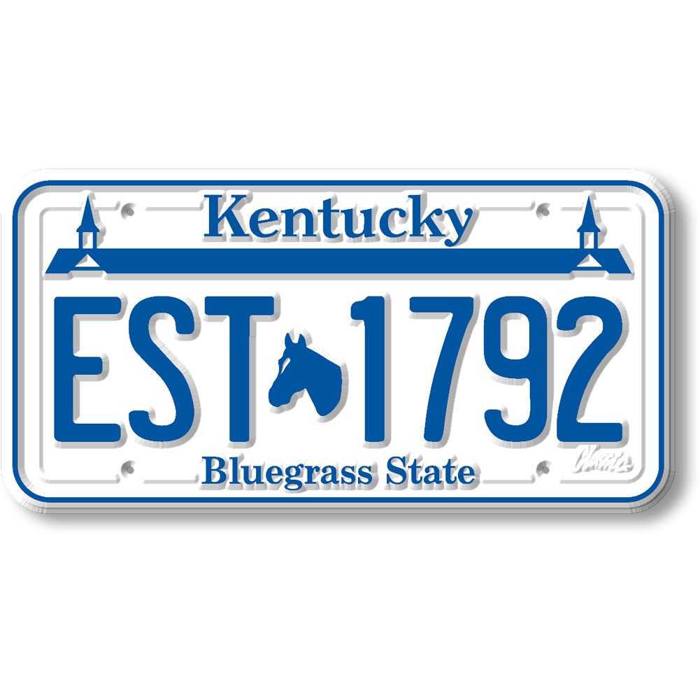 Kentucky State License Plate Magnet by Classic Magnets, 1.9\