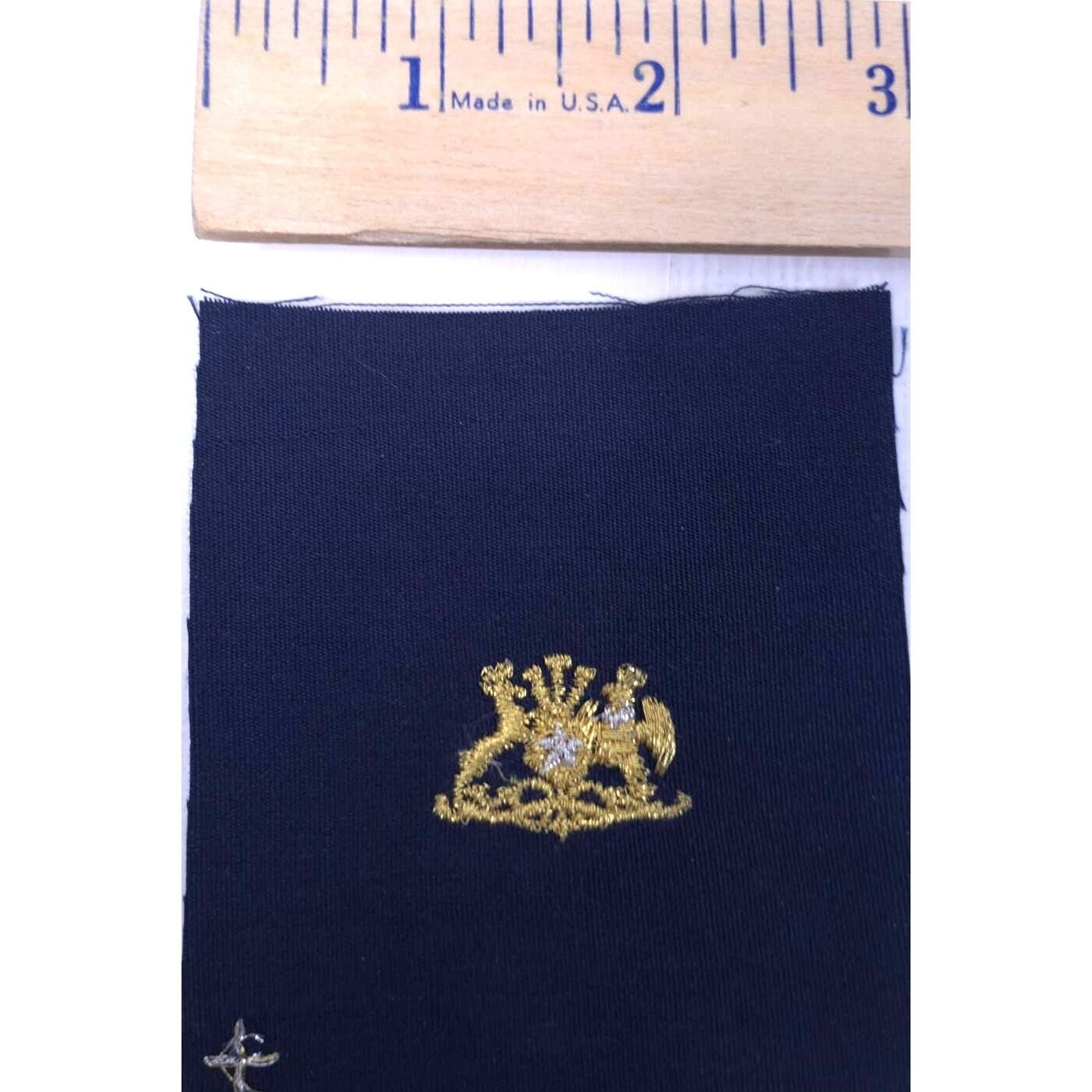 New Chilean Military Dress Uniform Collar Patch Blue Gold Insignia Coat of Arms