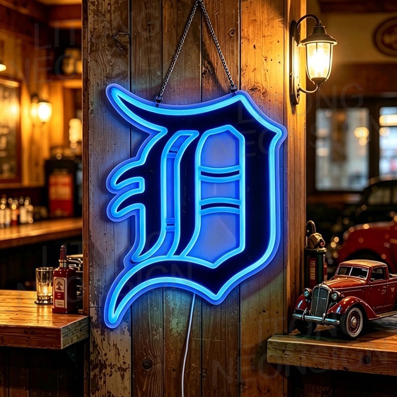 US STOCK Detroit  Tigers Dimmable LED Neon Sign 16\
