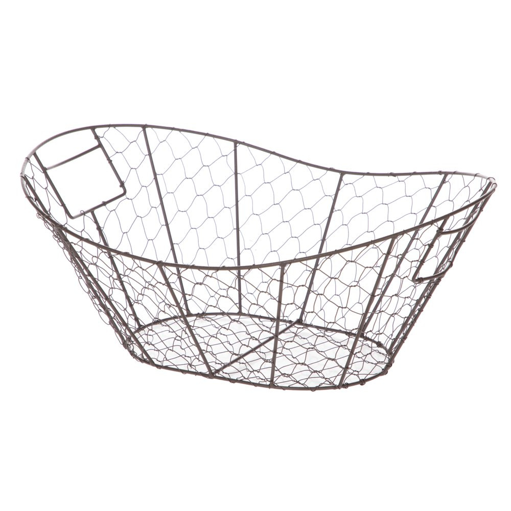 Mainstays Chicken Wire Decorative Storage Basket with Handles US