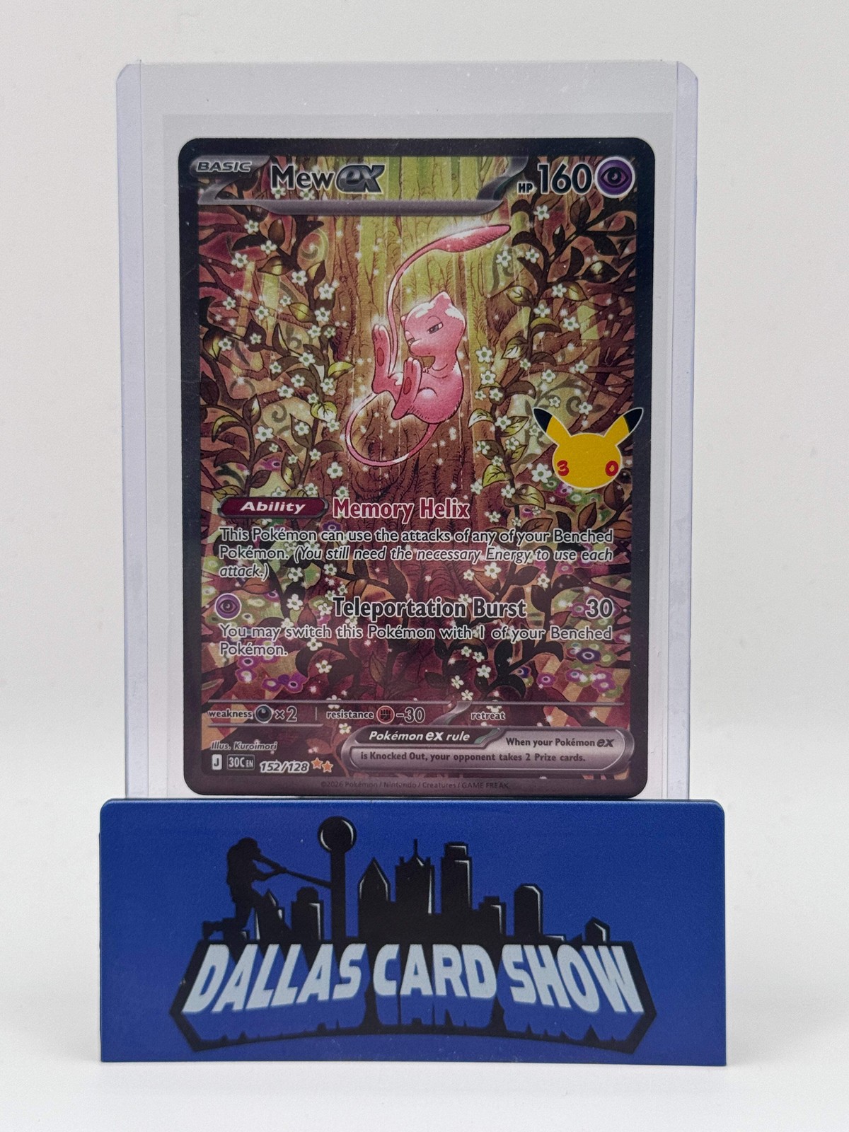 2026 Pokemon - Mew ex (SIR) - 152/128 30th Celebration NM