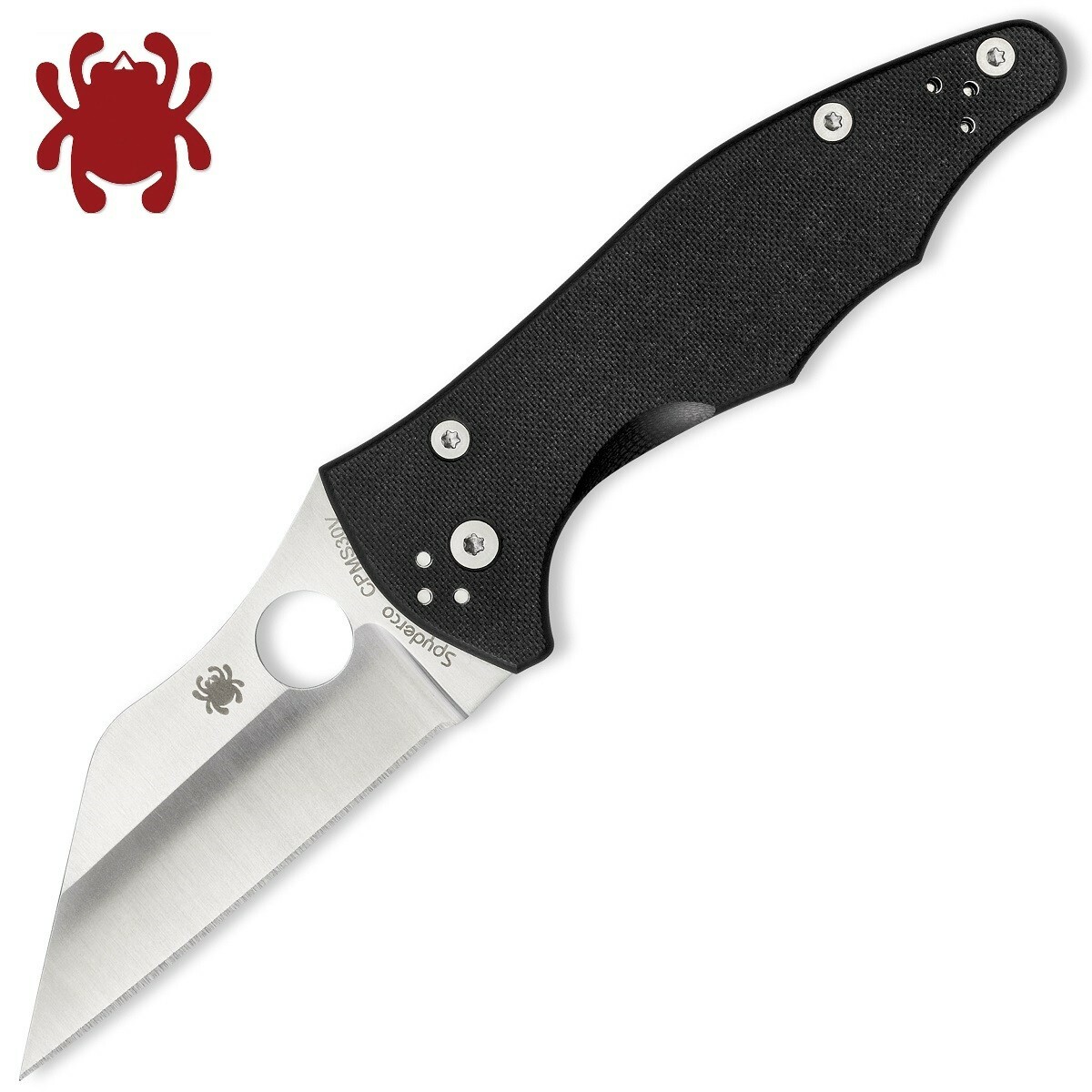 Spyderco Yojimbo 2 S30V Satin Plain Blade Black G10 (C85GP2) - Authorized Dealer