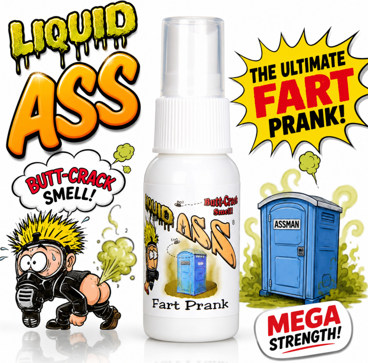 Liquid Ass Stink Spray Prank Fart Bomb Joke Gift Funny Gag Odor Bottle 💩☠️ 🤢