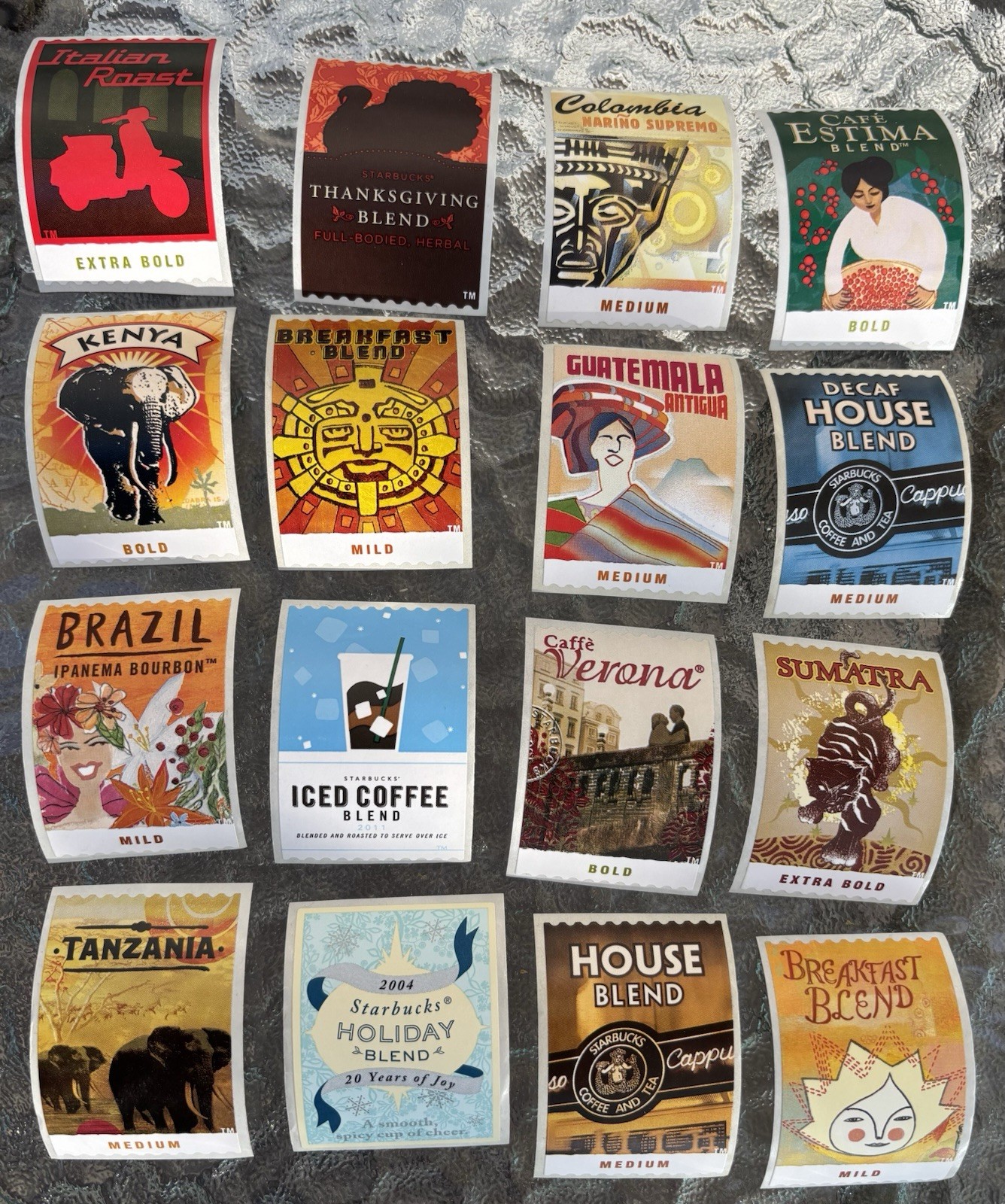 Starbucks Stickers RARE Original Vintage Coffee Labels Starbucks Stickers RARE Original Vintage Coffee Labels