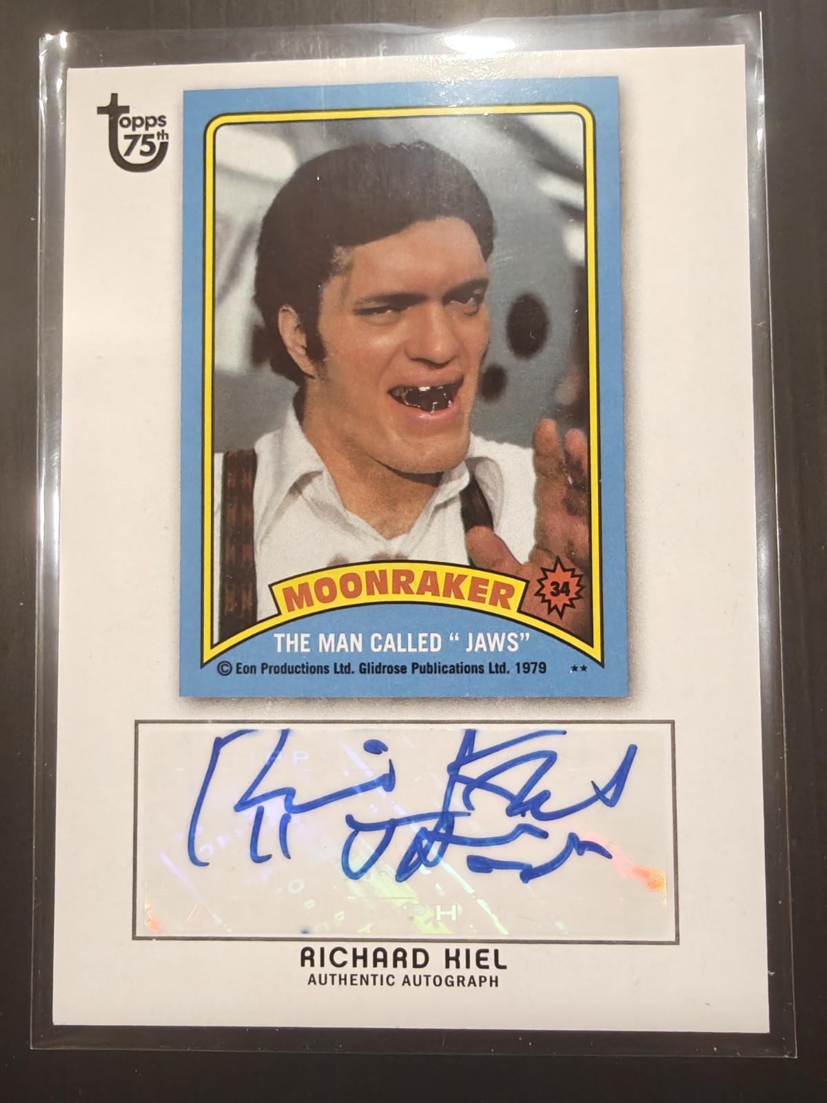 Richard Kiel 2013 Topps 75th Anniversary Auto Jaws, 007 James Bond, & Moonraker Richard Kiel 2013 Topps 75th Anniversary Auto Jaws, 007 James Bond, & Moonraker