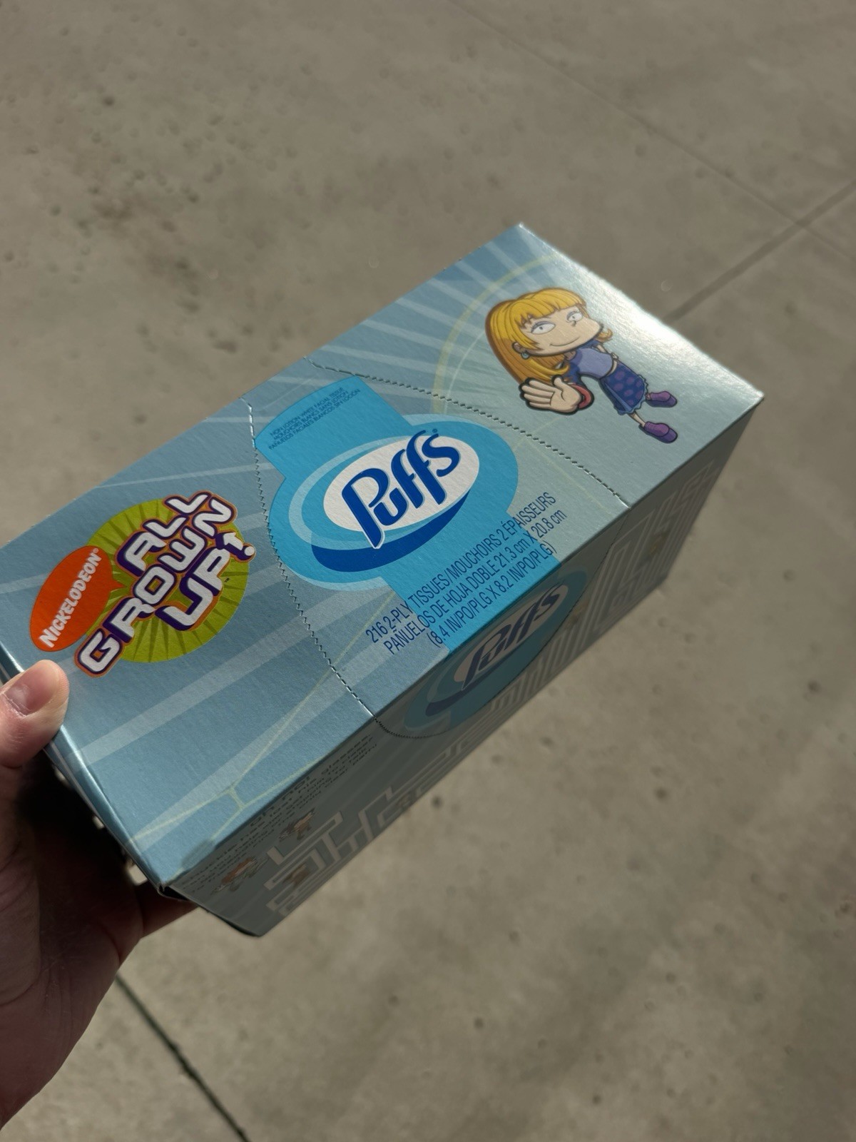 VTG 2005 Puffs Nickelodeon All Grown Up 2-ply Tissue Box 216 White Tissues NOS VTG 2005 Puffs Nickelodeon All Grown Up 2-ply Tissue Box 216 White Tissues NOS