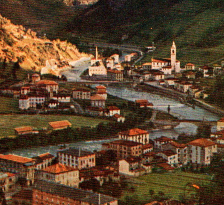 * Antique DB Postcard San Pellegrino Terme Bergamo Italy Brembo River C1900s